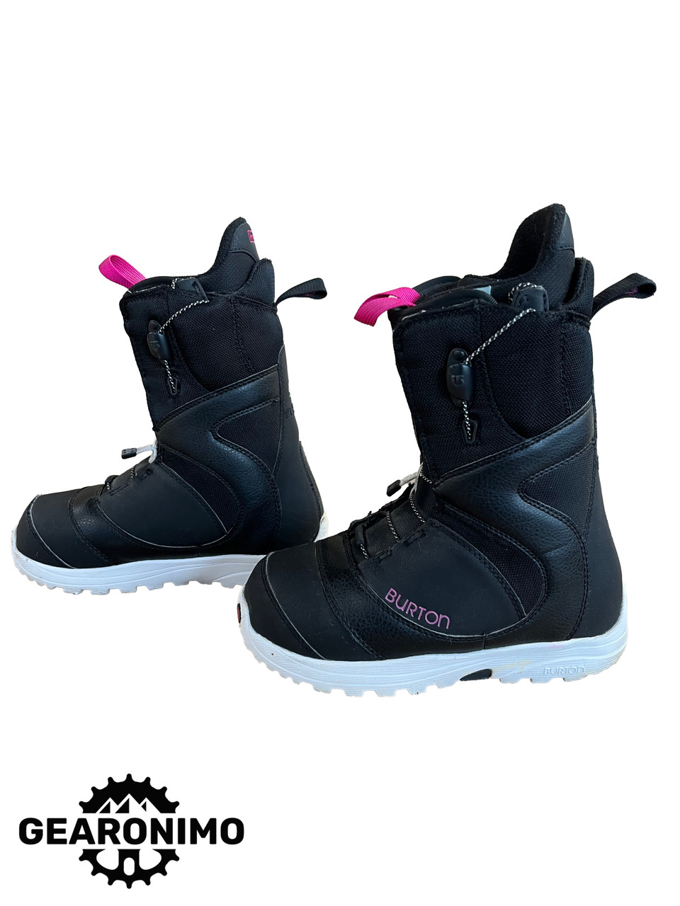 Burton Mint Quick Lace Pink and Black Snowboard Boot Wms 5