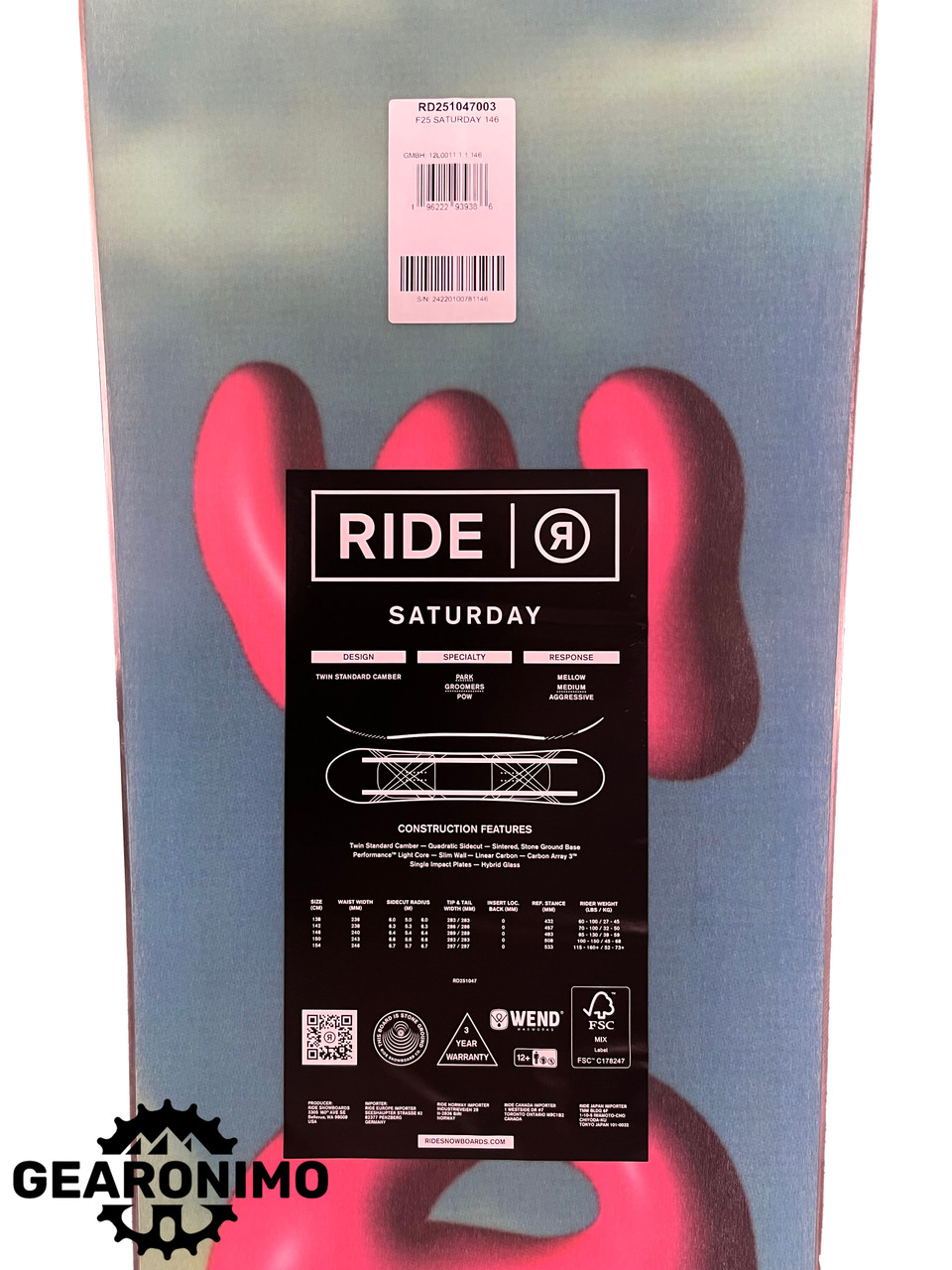 Ride Saturday 146 cm 2025