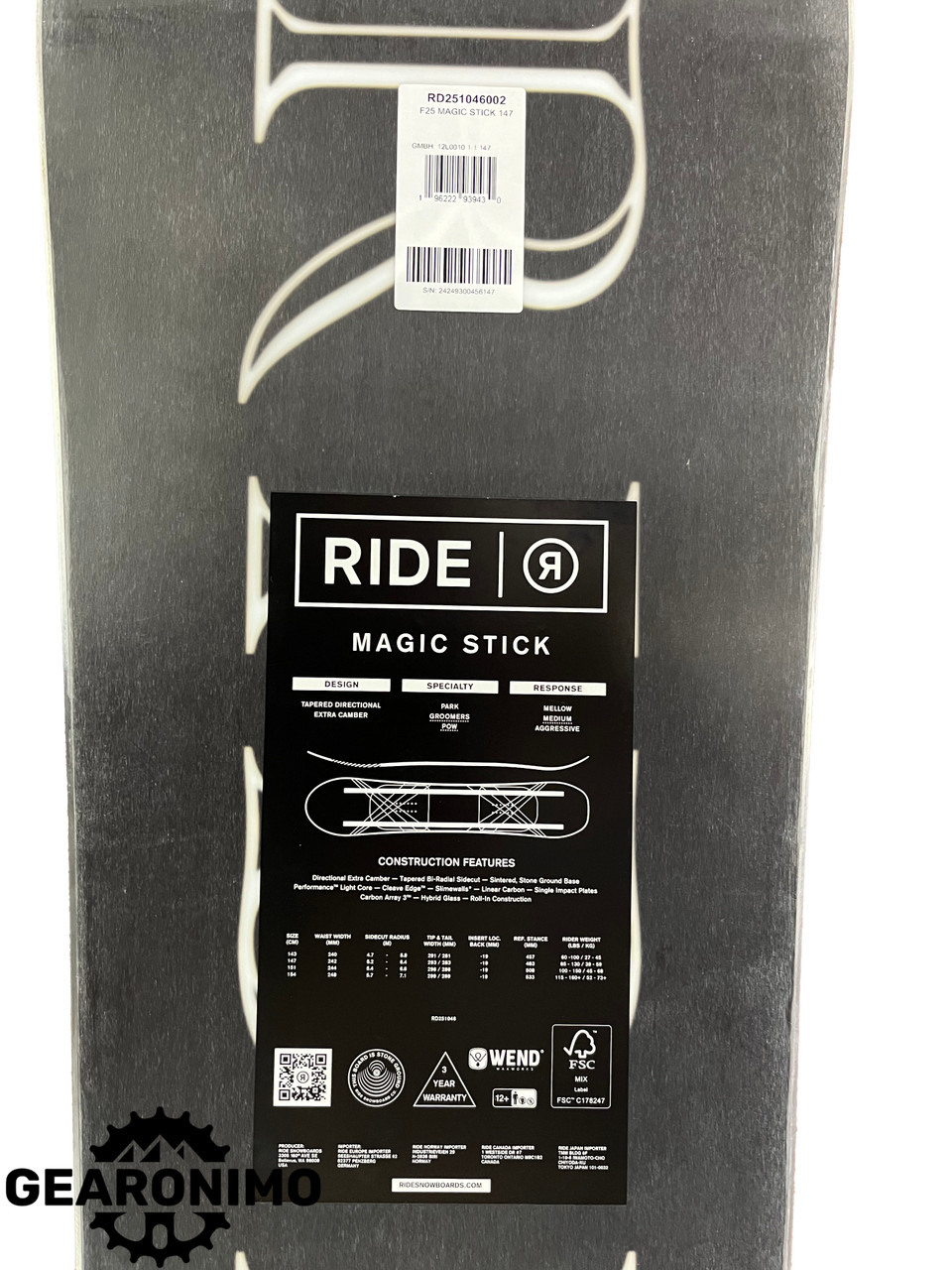 Ride Magic Stick 147 cm 2025