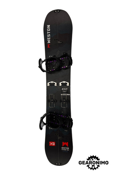 Weston range 20/21 splitboard With backcountry bindings and climbing skins -158cm