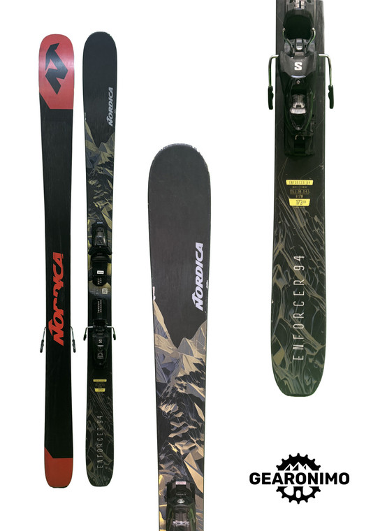 2025 Nordica Enforcer 94 Skis With Salomon M11 Bindings - 173cm (A)