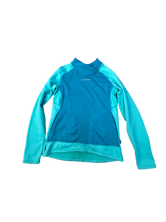 La Sportiva soft fleece pullover with zip pockets large women's