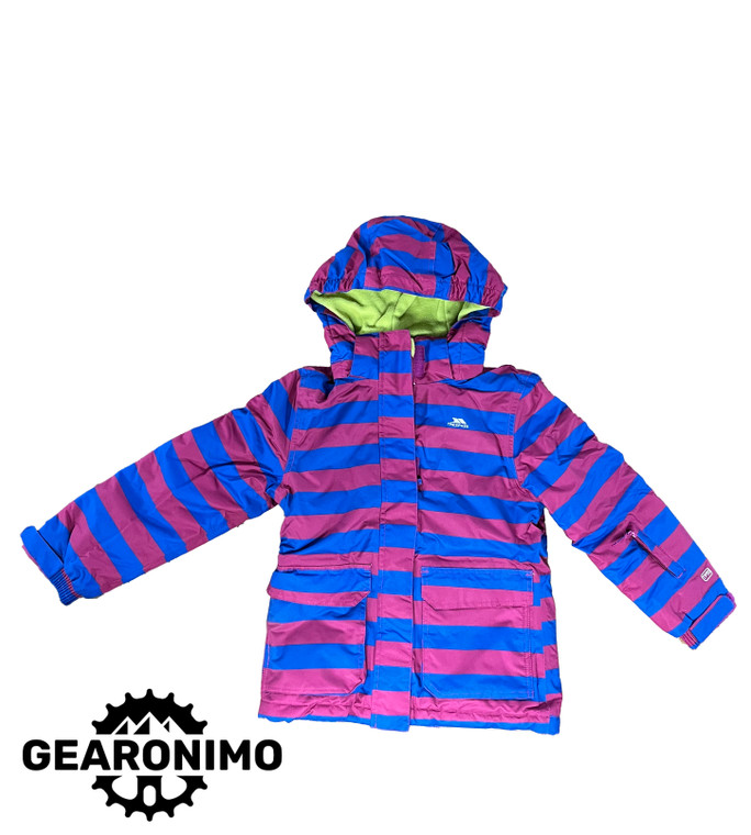 Tresspass kids snow jacket (purple Stripe)