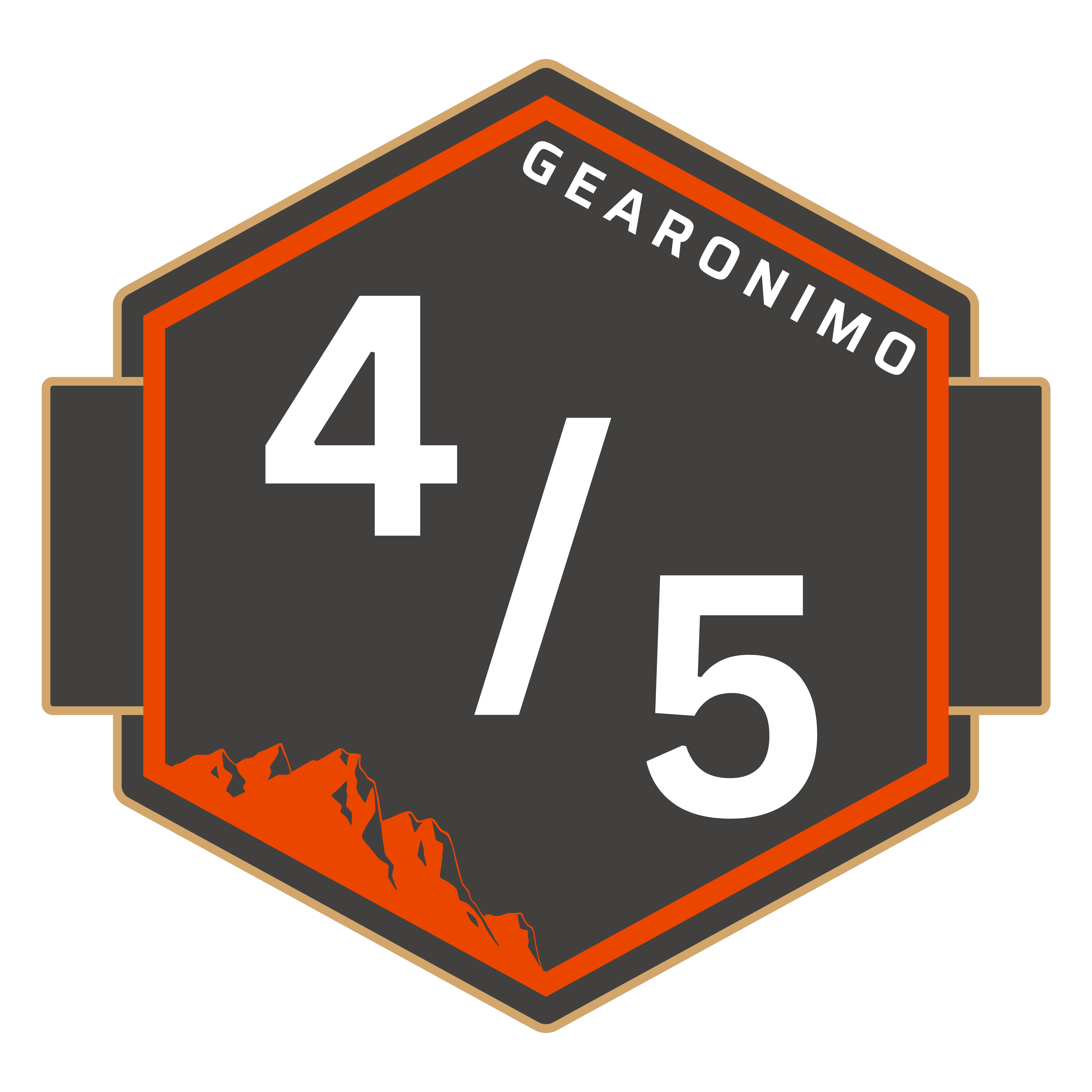 Gearonimo four out of five condition rating badge