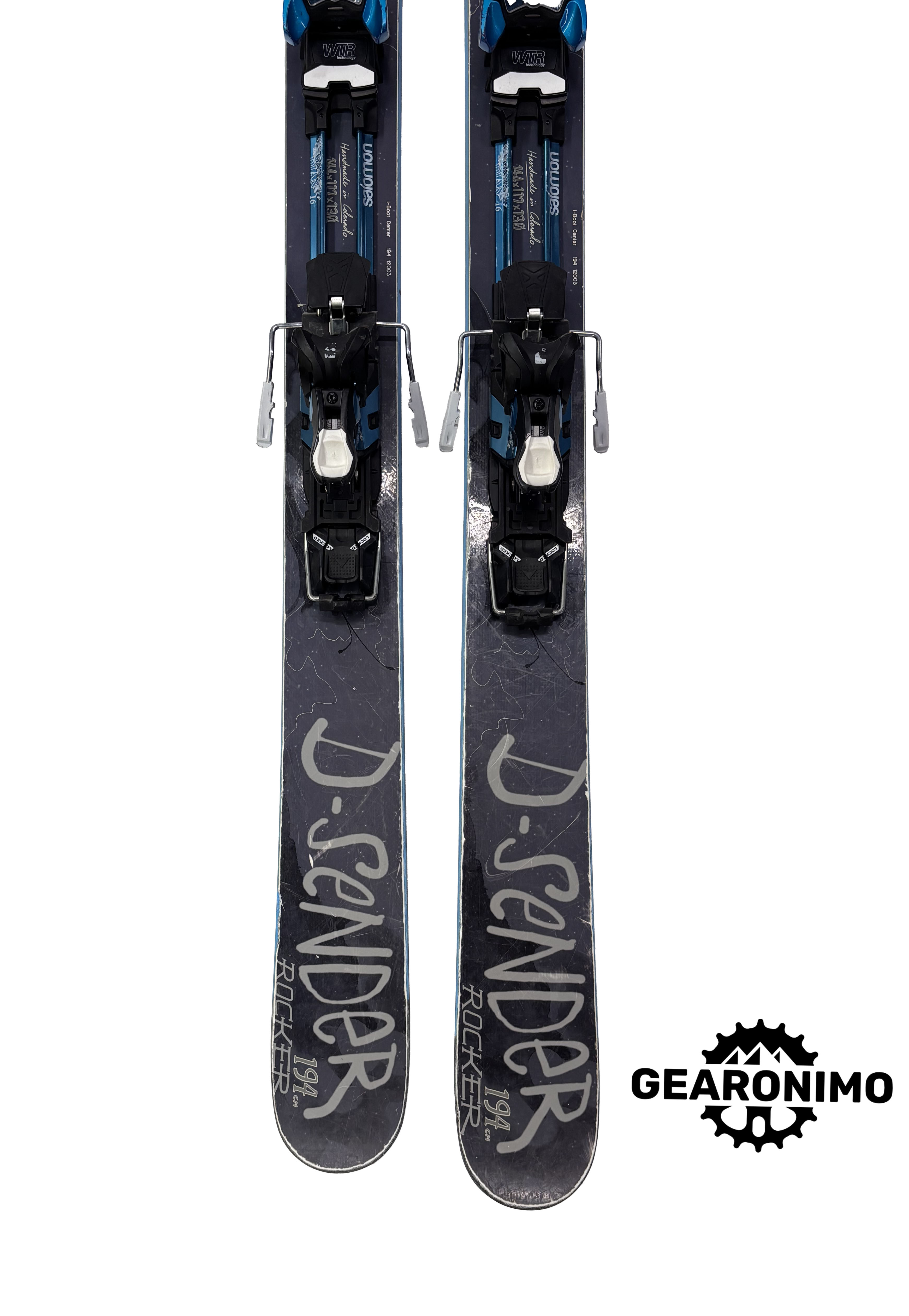 Fatypus D-sender Rocker Skis with Salomon guardian 16 frame bindings - 194cm