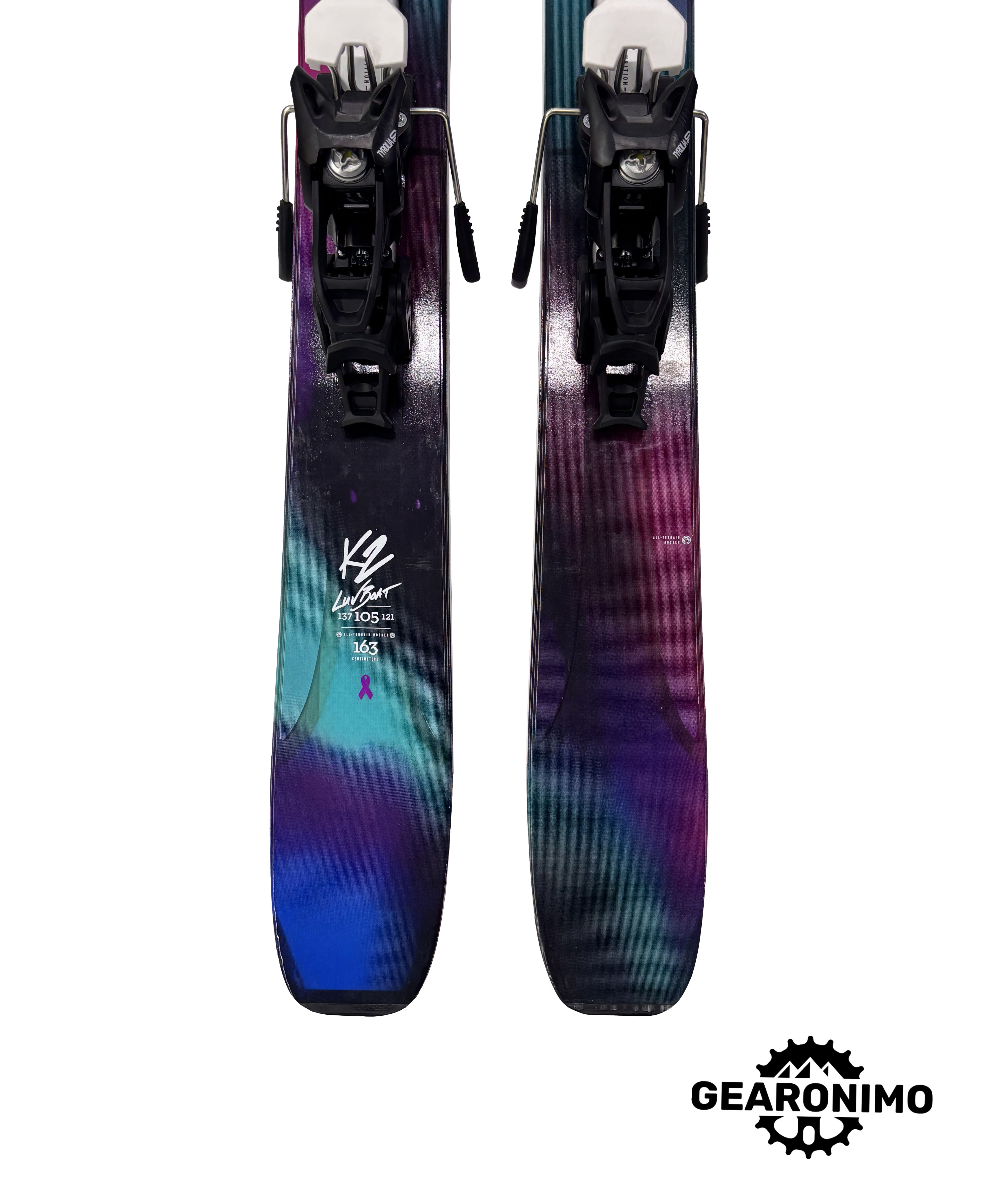 K2 Luvboat 105 Skis With Tyrol Ambition Frame Bindings - 163cm