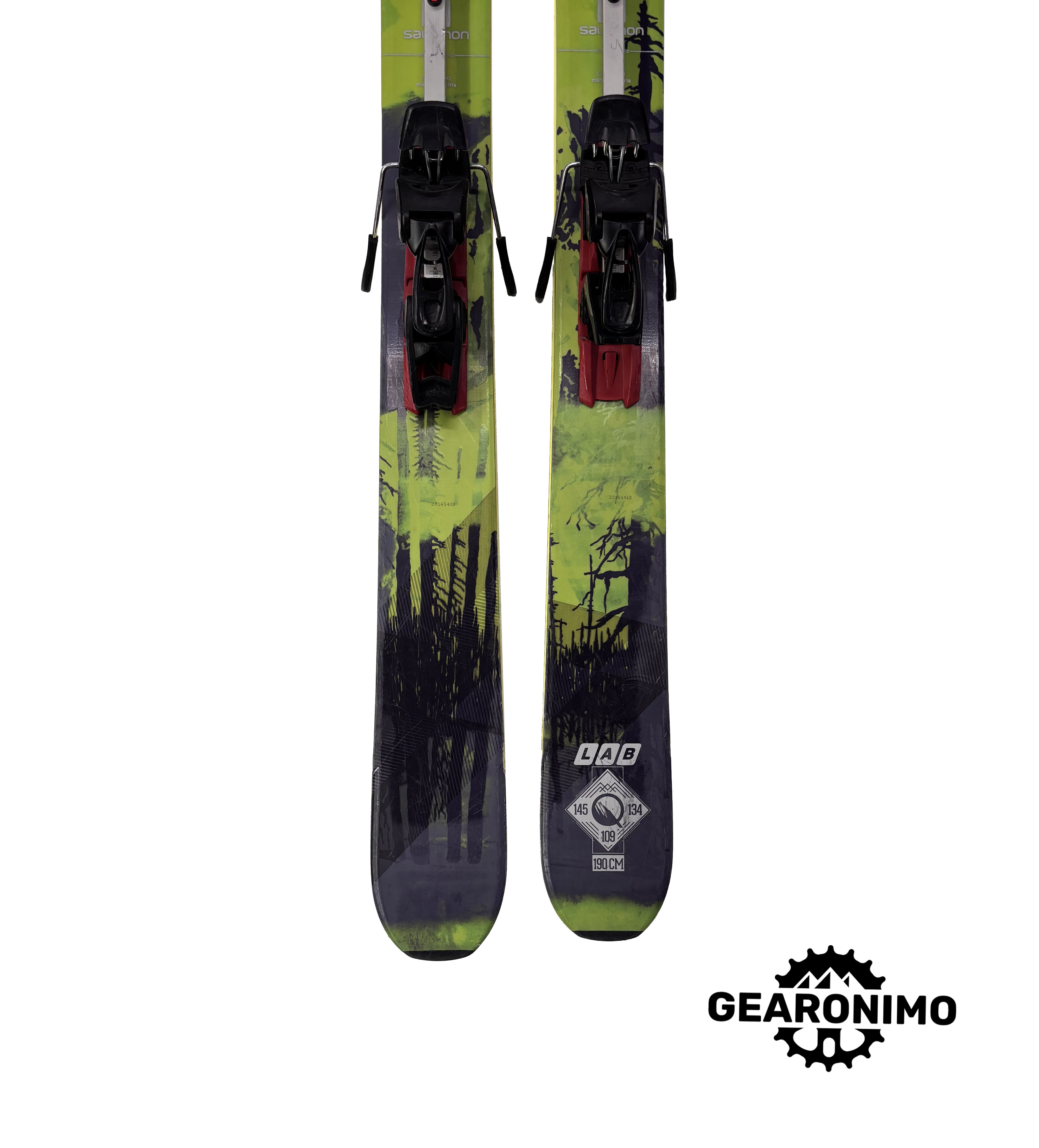 Salomon Labs with Diam Freeride Frame Bindings - 190cm