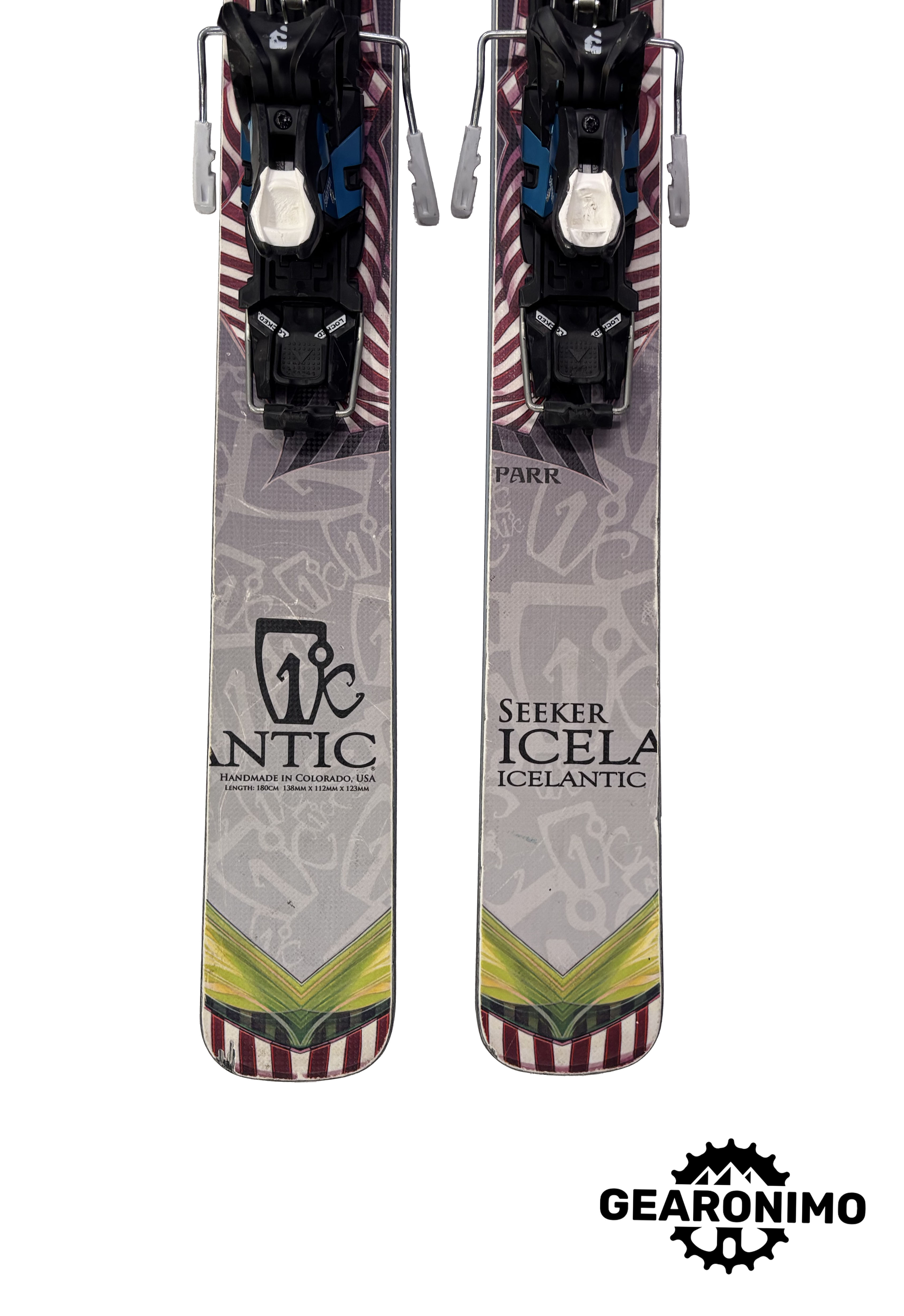 Icelandic Seeker Skis with Salomon Guardian 16 Frame Bindings - 180cm