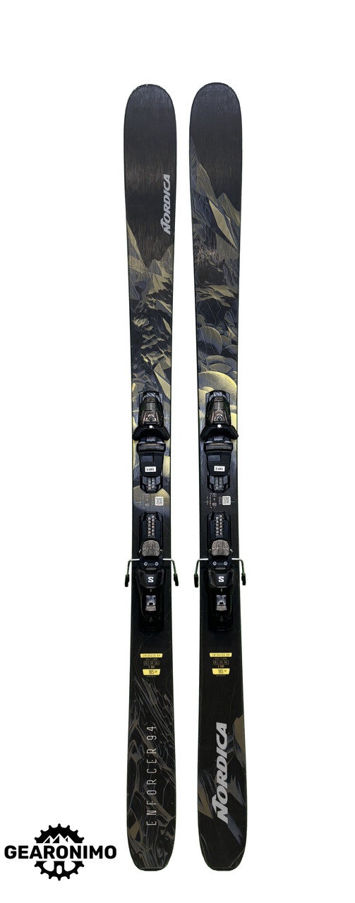 2025 Nordica Enforcer 94 Skis With Salomon M11 Bindings - 185cm (A)