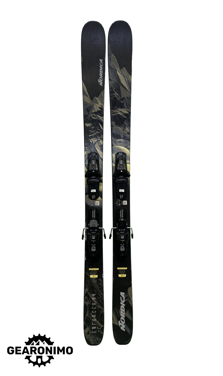 2025 Nordica Enforcer 94 Skis With Salomon M11 Bindings - 167cm (A)