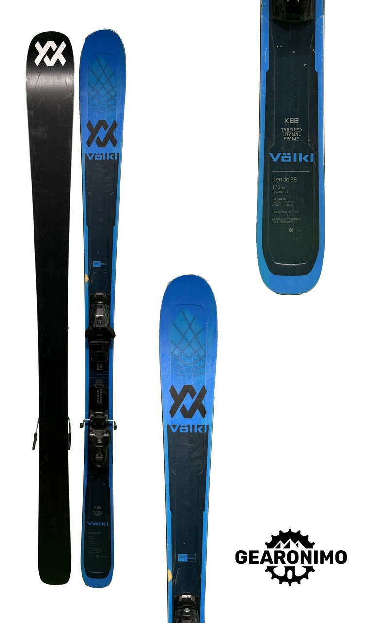 Volkl Kendo 88 Skis With Salomon M11 Bindings - Multiple Sizes Available