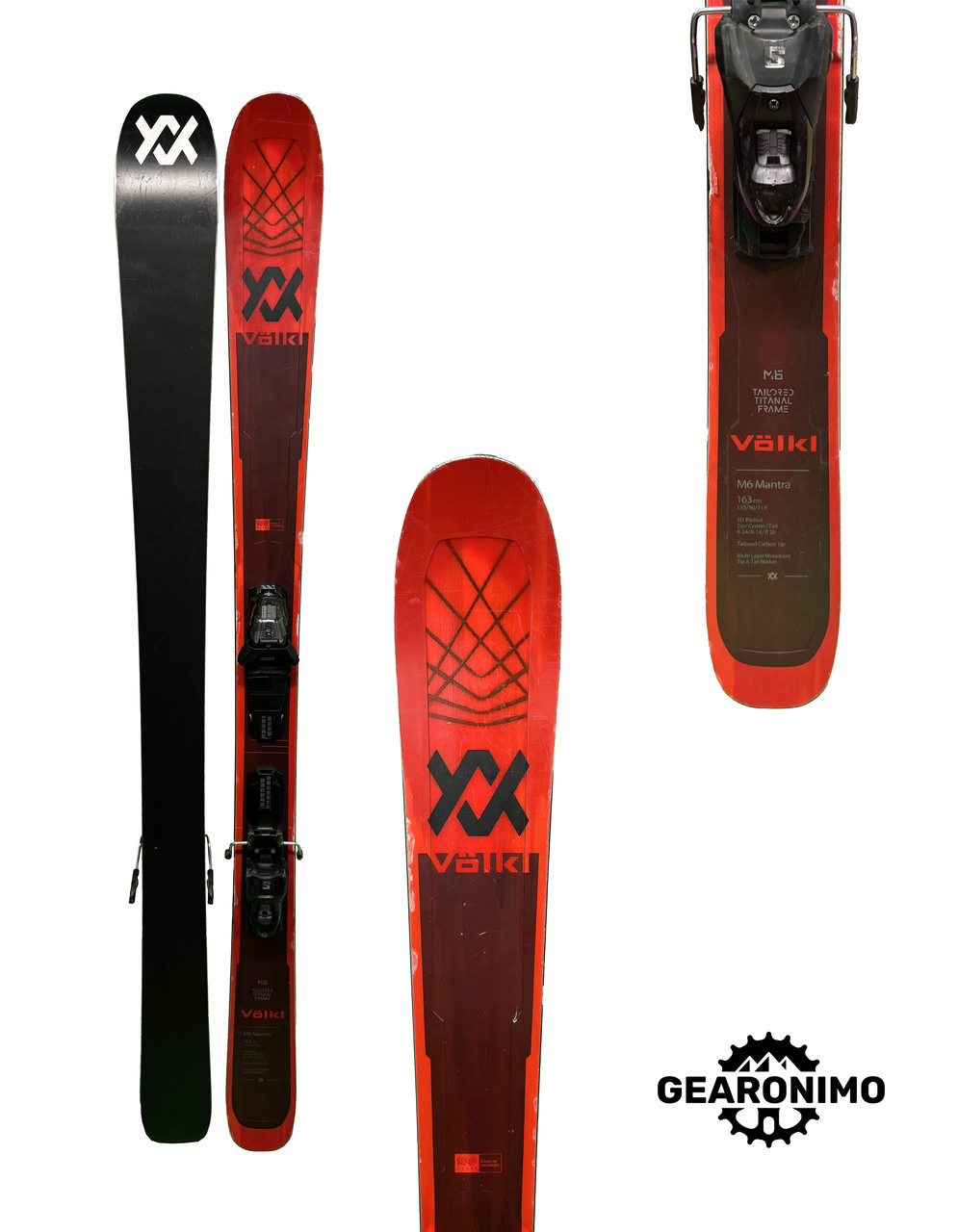 Volkl Mantra M6 Skis With Salomon M11 Bindings - Multiple Sizes Available