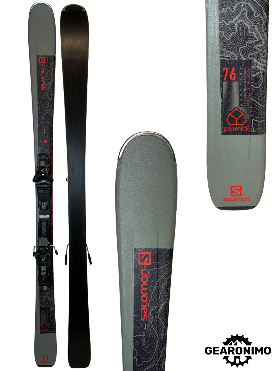 Salomon Distance 76 Skis With Salomon 3m10 Bindings (Multiple Sizes)