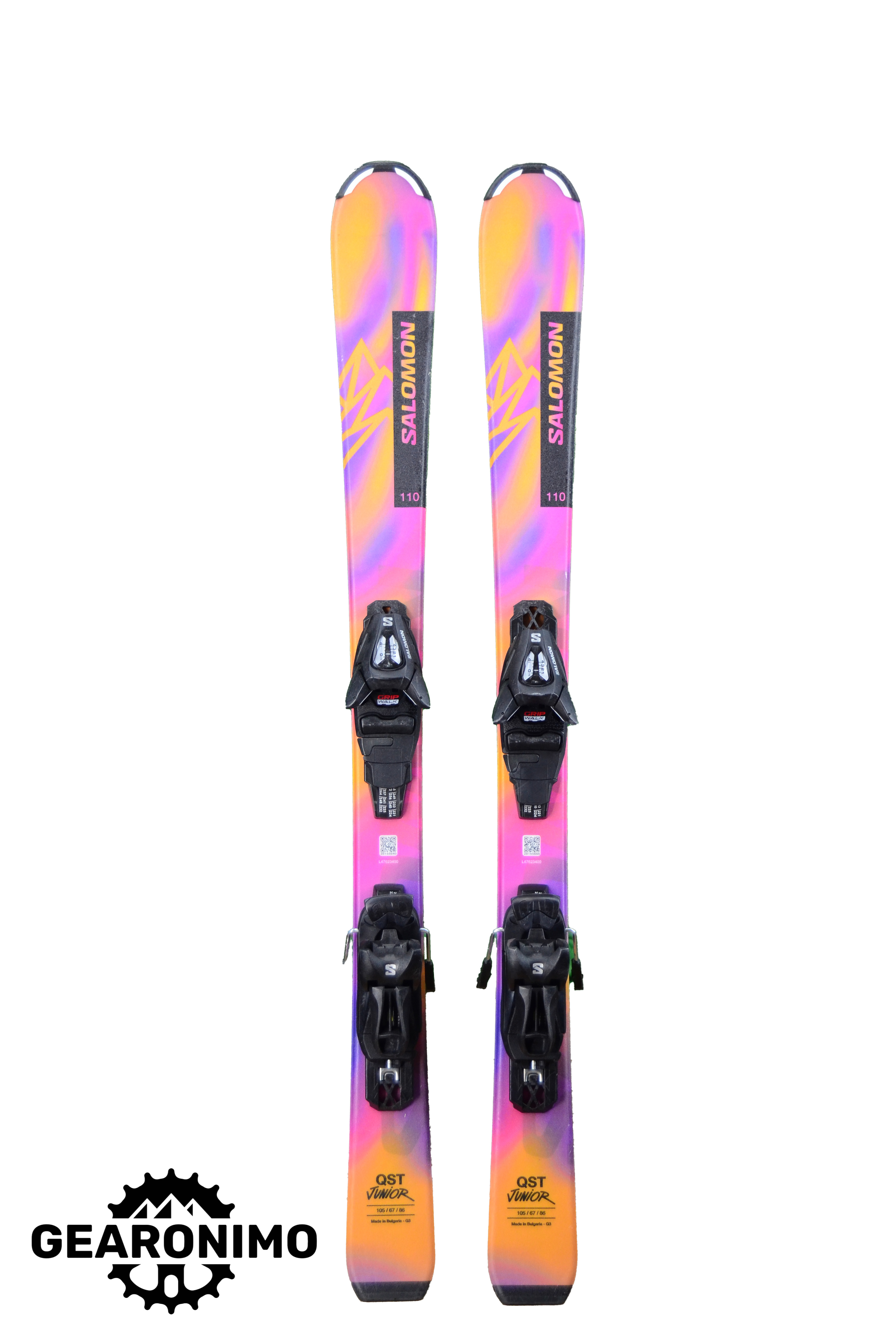Salomon QST Junior Skis With Salomon C5 Bindings - 110 cm