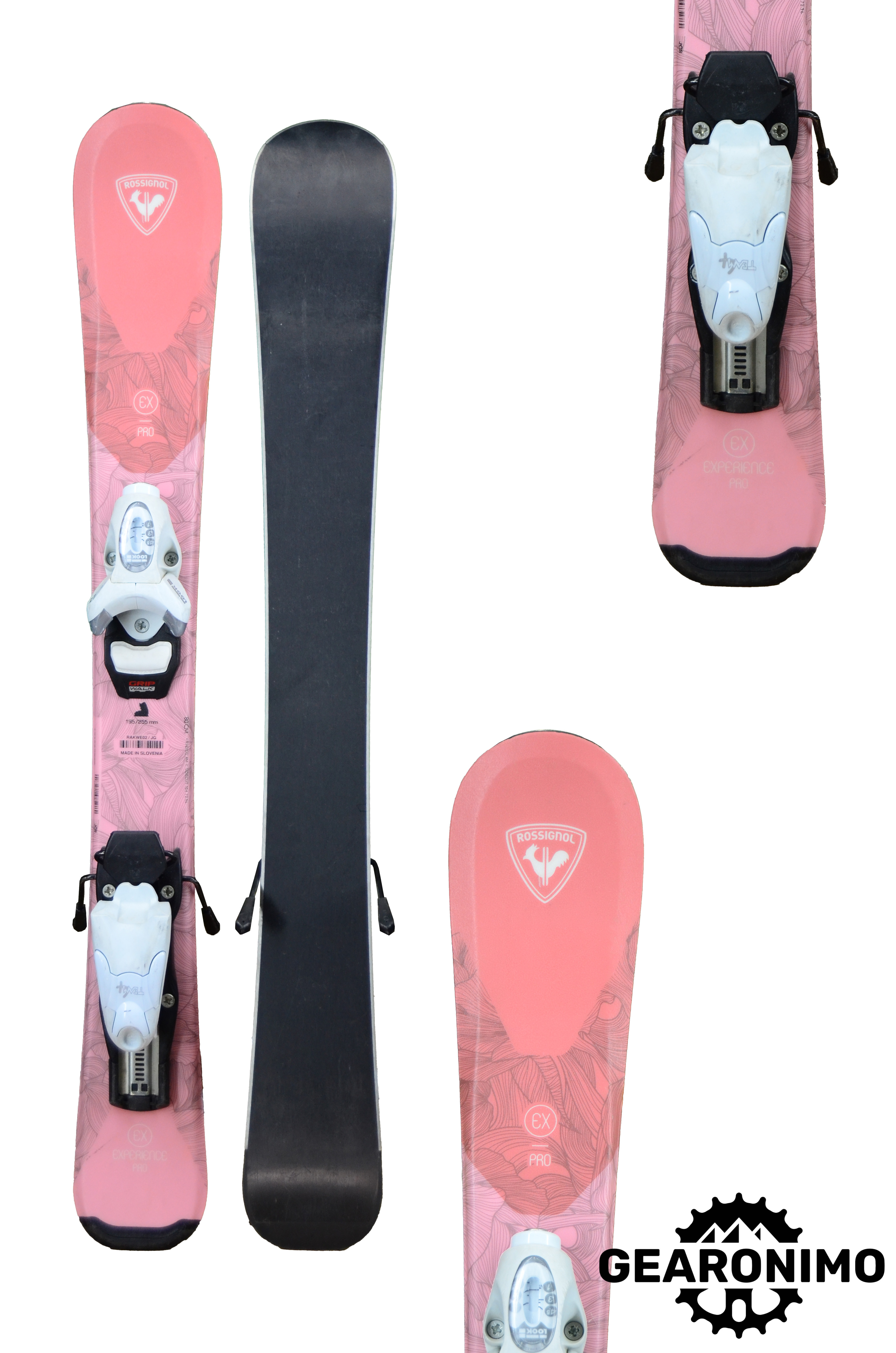 Rossignol EX Pro Skis With Look Team 4 Bindings - 80cm