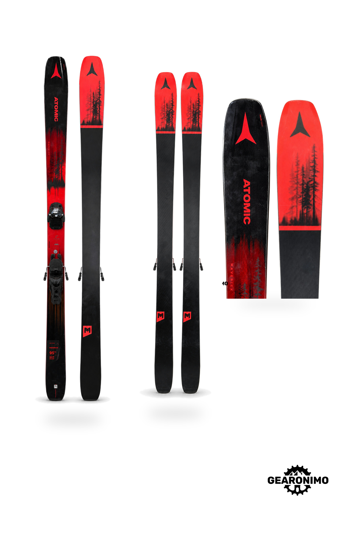 Atomic Maverick 95Ti Skis With Salomon Warden 13 Bindings - 180cm