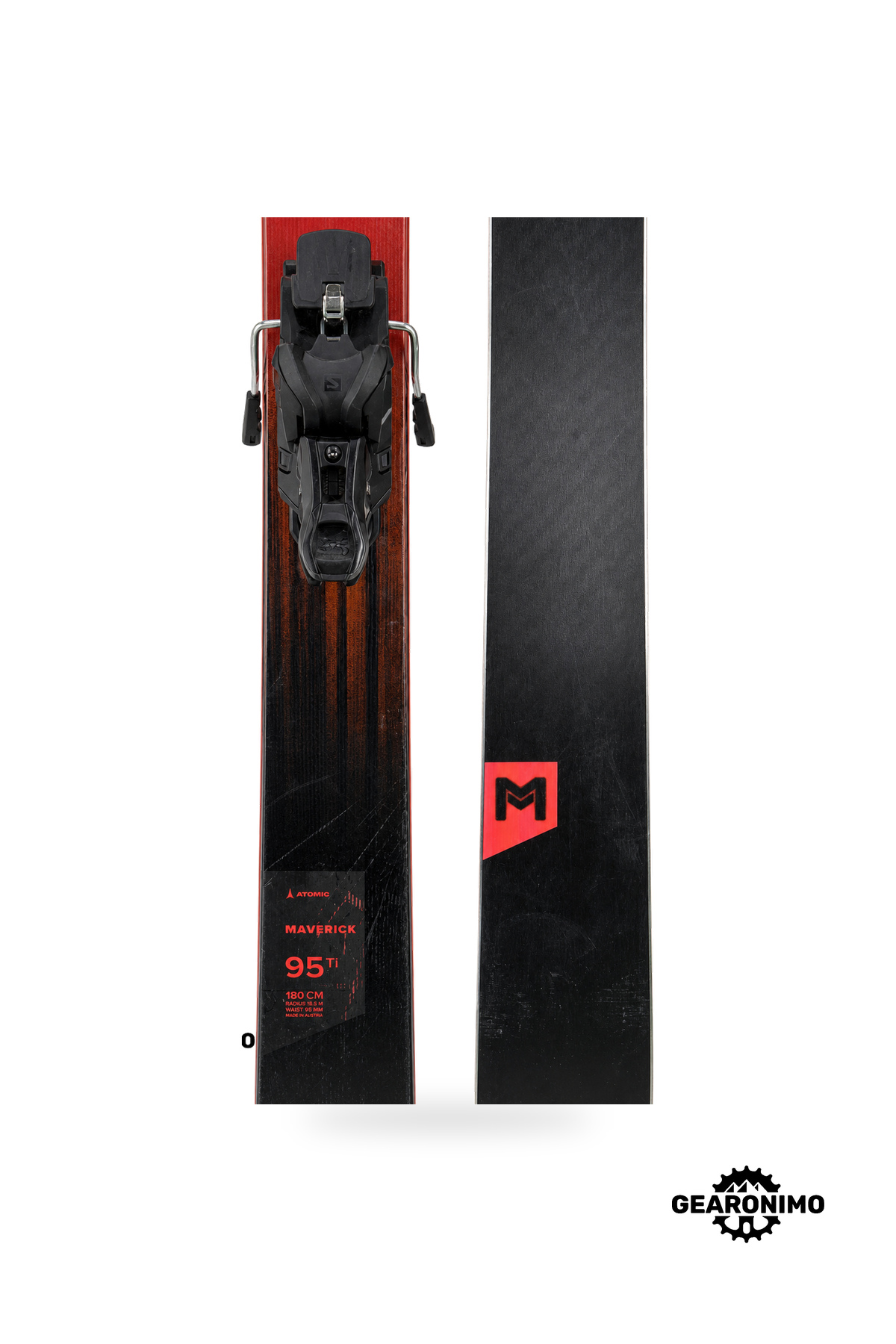 Atomic Maverick 95Ti Skis With Salomon Warden 13 Bindings - 180cm