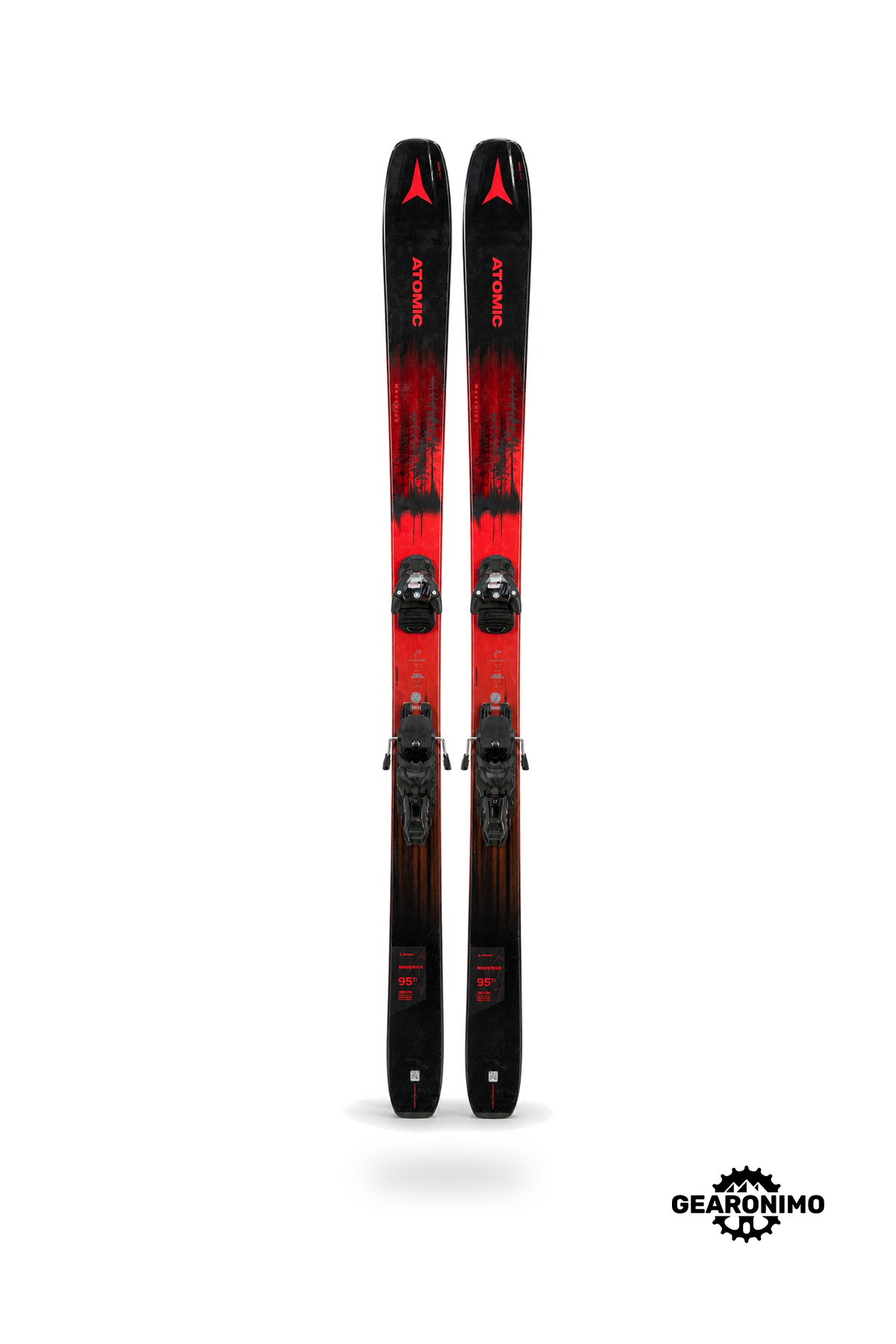Atomic Maverick 95Ti Skis With Salomon Warden 13 Bindings - 180cm