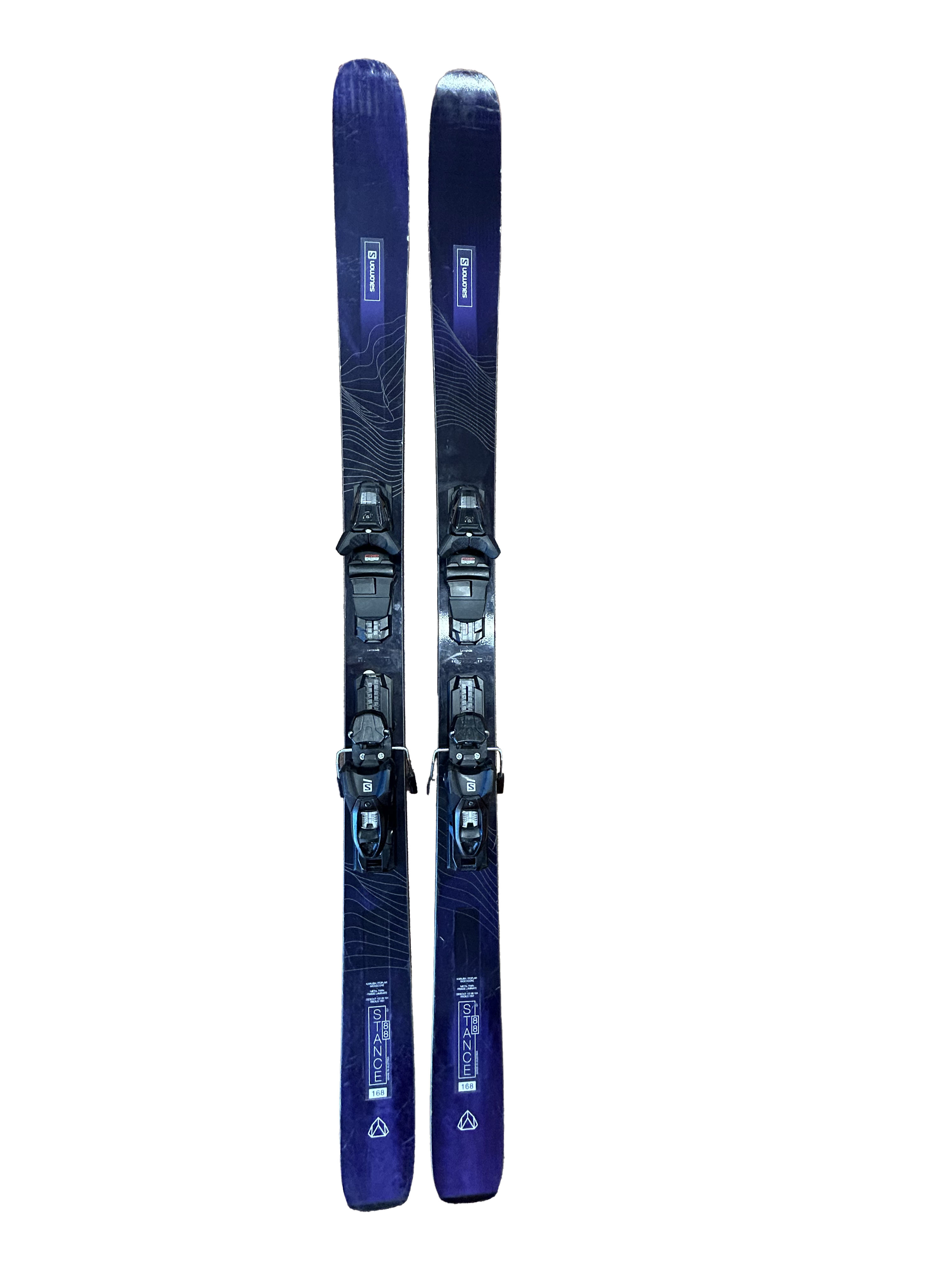 Salomon Stance 88 Skis With Salomon 3M 10 Bindings - 168cm (A)
