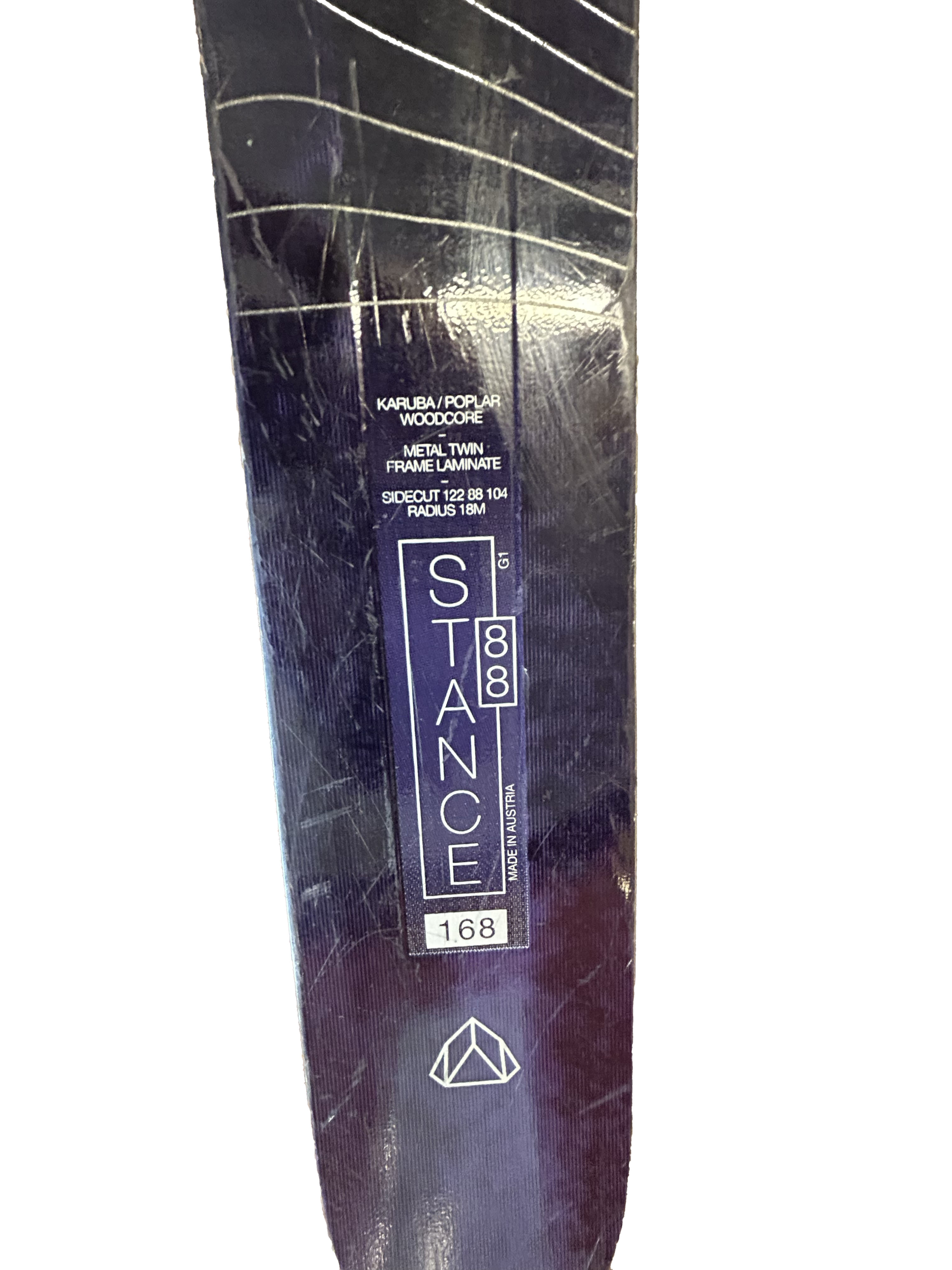 Salomon Stance 88 Skis With Salomon 3M 10 Bindings - 168cm (A)