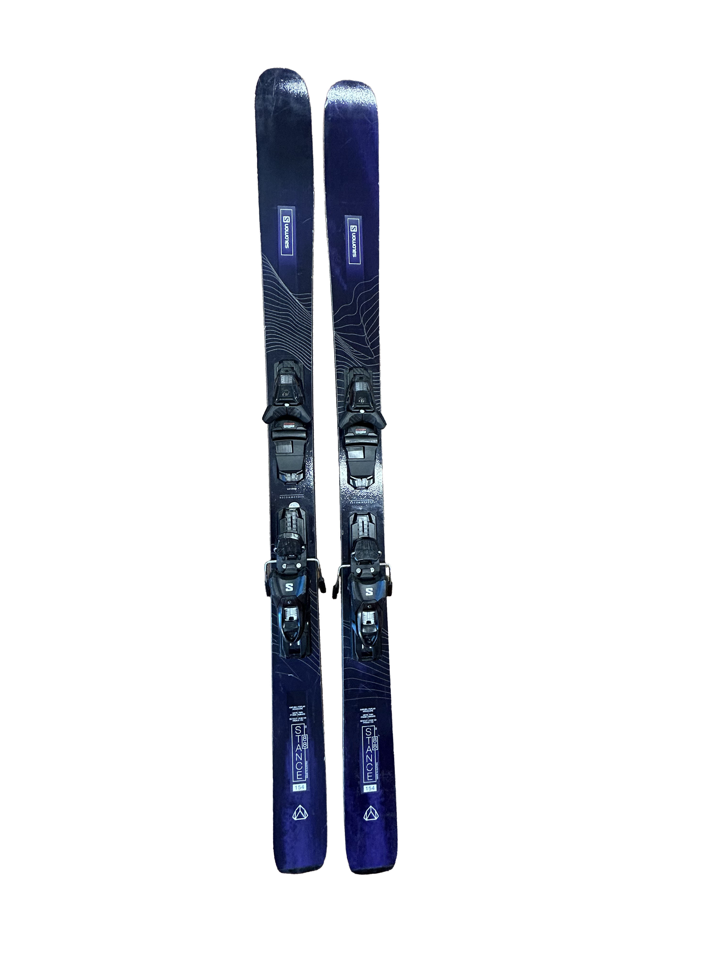 Salomon Stance 88 Skis With Salomon 3M 10 Bindings - 154cm (A)