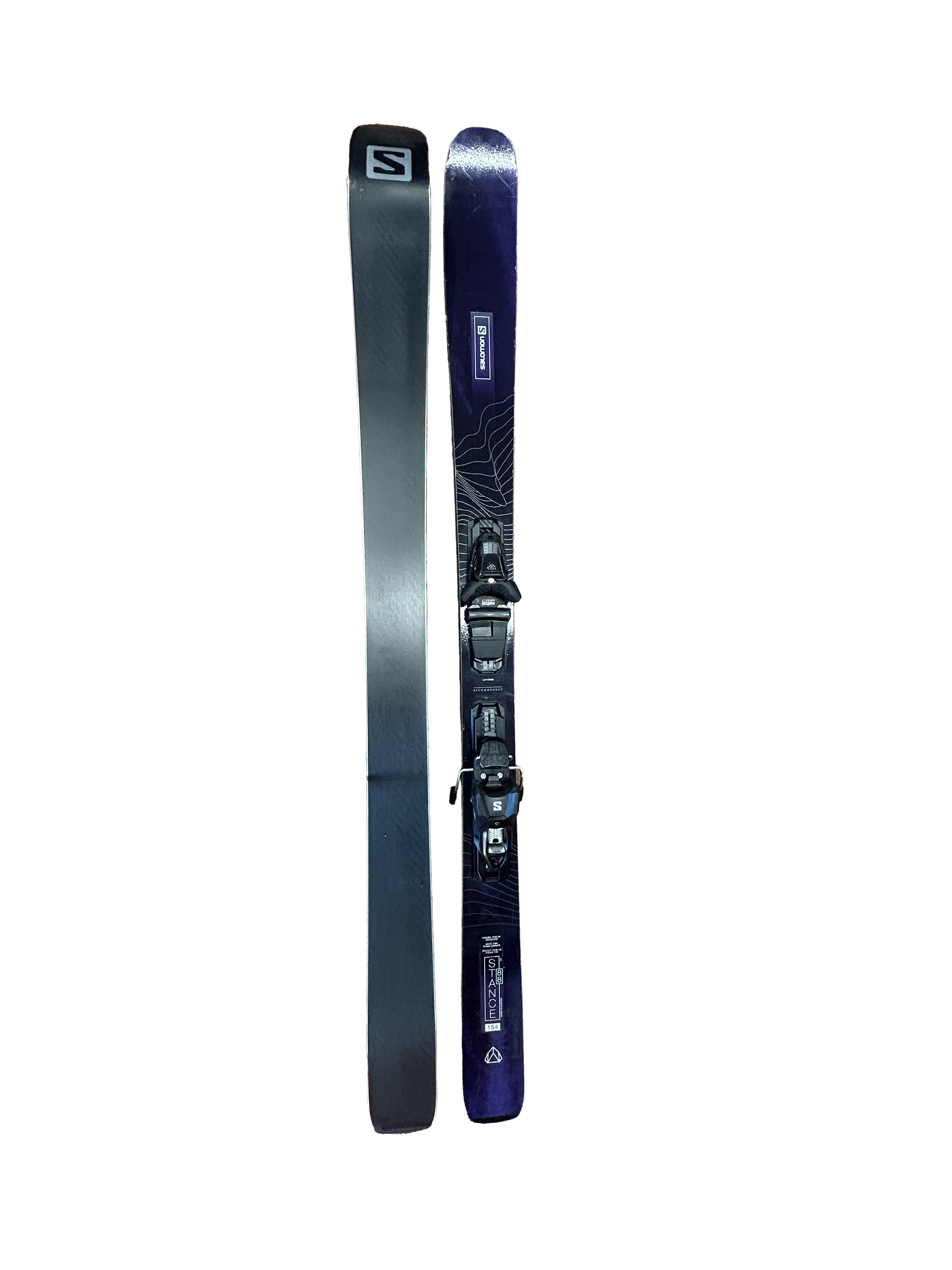 Salomon Stance 88 Skis With Salomon 3M 10 Bindings - 154cm (A)