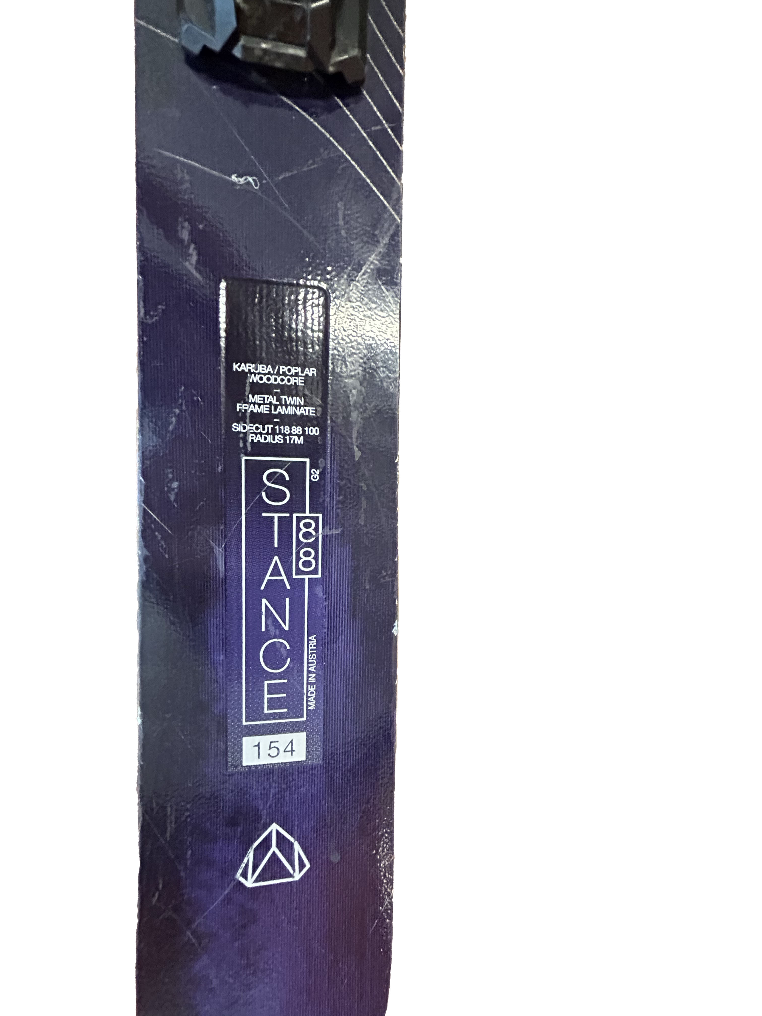 Salomon Stance 88 Skis With Salomon 3M 10 Bindings - 154cm (A)