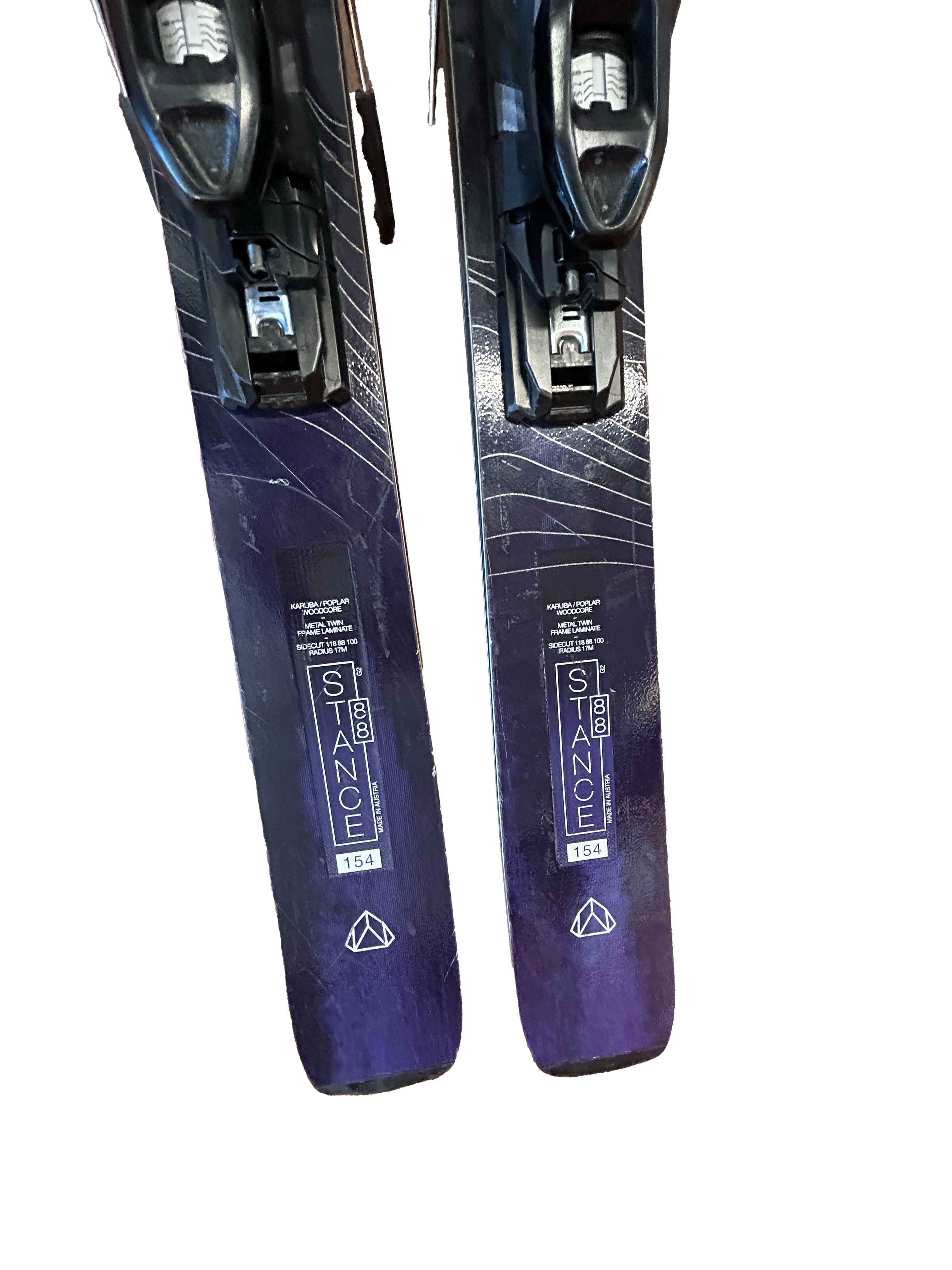 Salomon Stance 88 Skis With Salomon 3M 10 Bindings - 154cm (A)