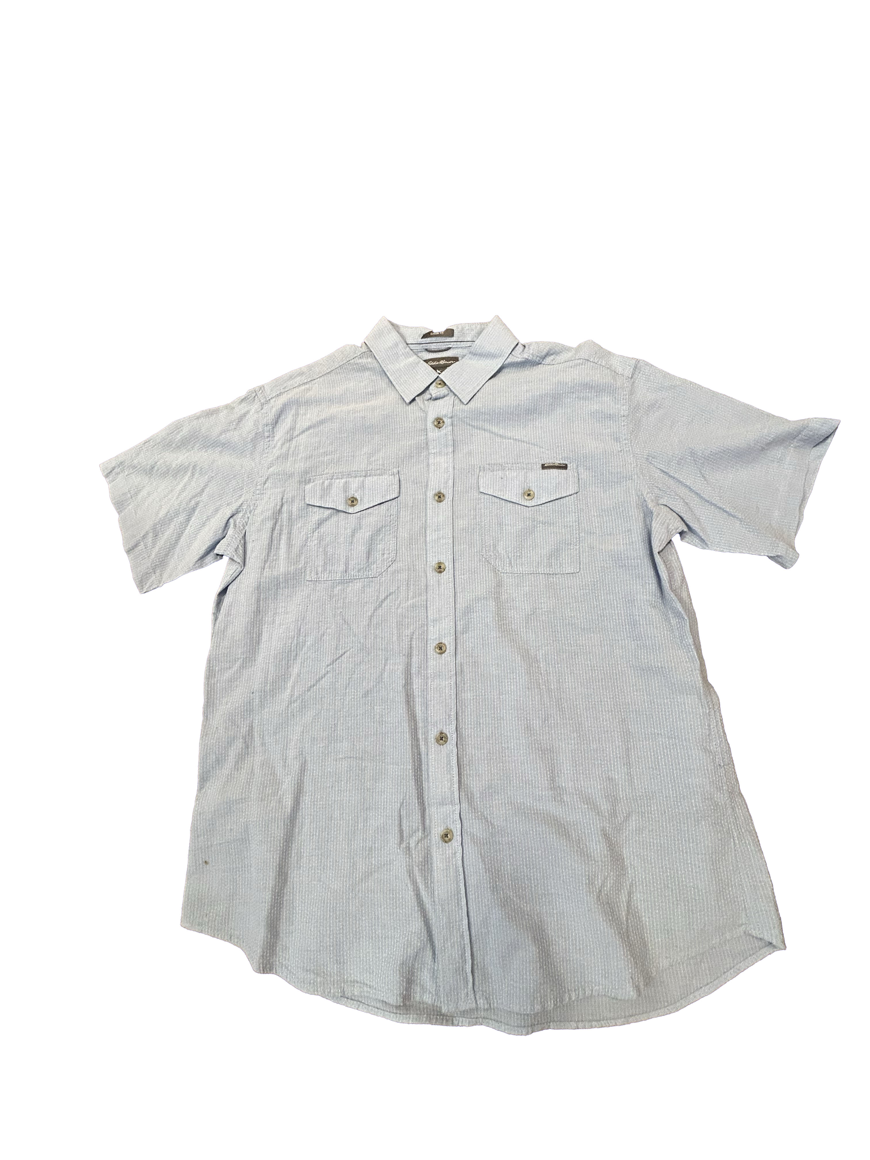 Eddie Bauer Light Blue Button Up - Mens Lg