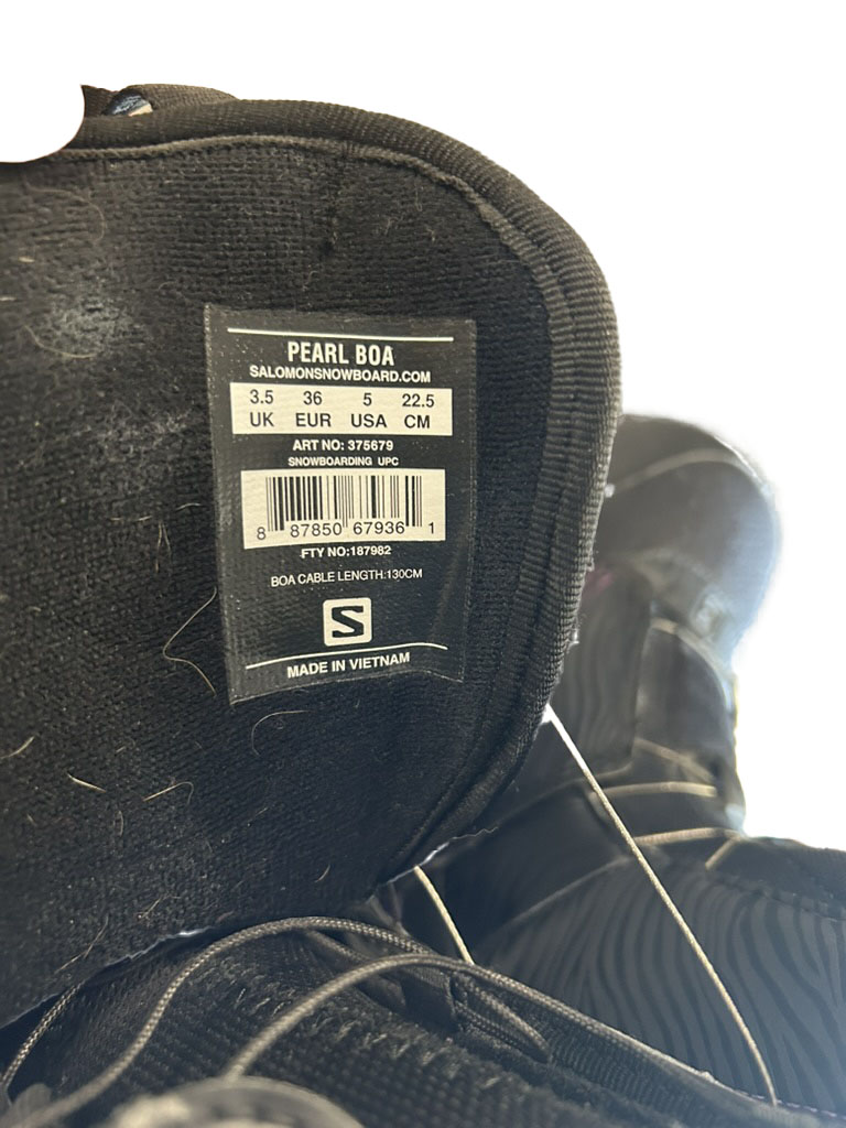 Salomon Pearl Boa zebra Snowboard Boots - Multiple Women's Sizes Avalible