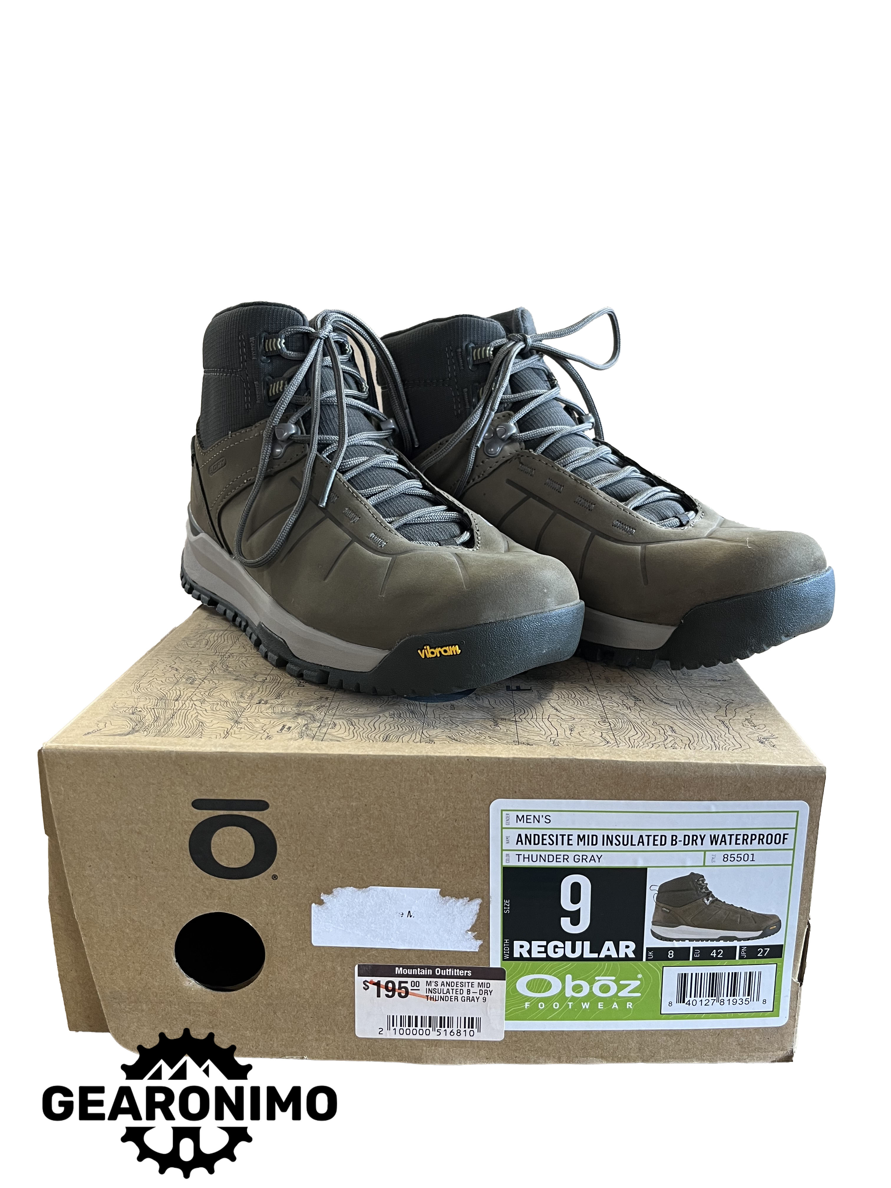 Oboz Andesite Mid Insulated B-Dry waterproof - Men's 9