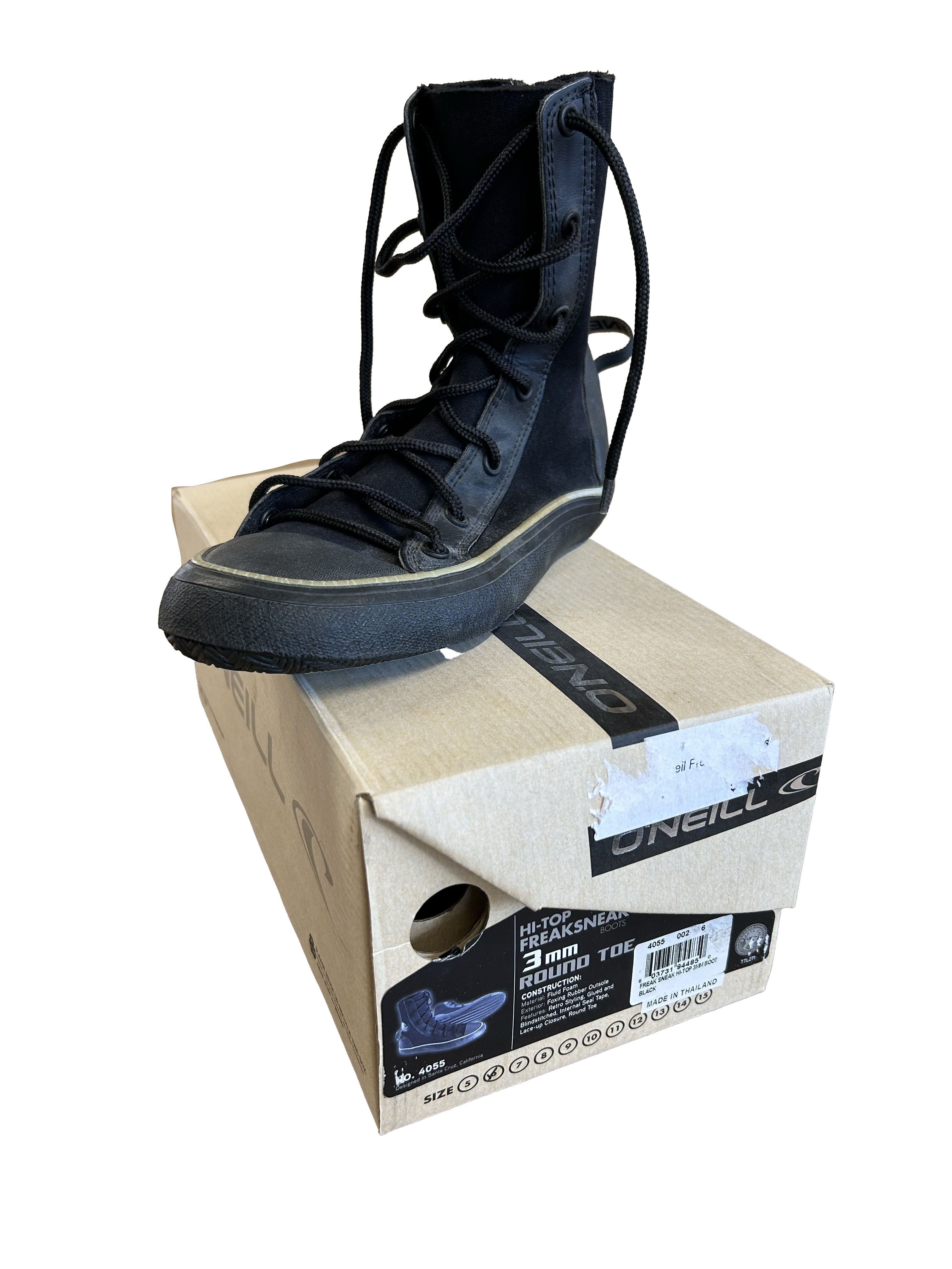 O'NEILL Hi-Top Freak sneak 3mm Round toe boot sz 6