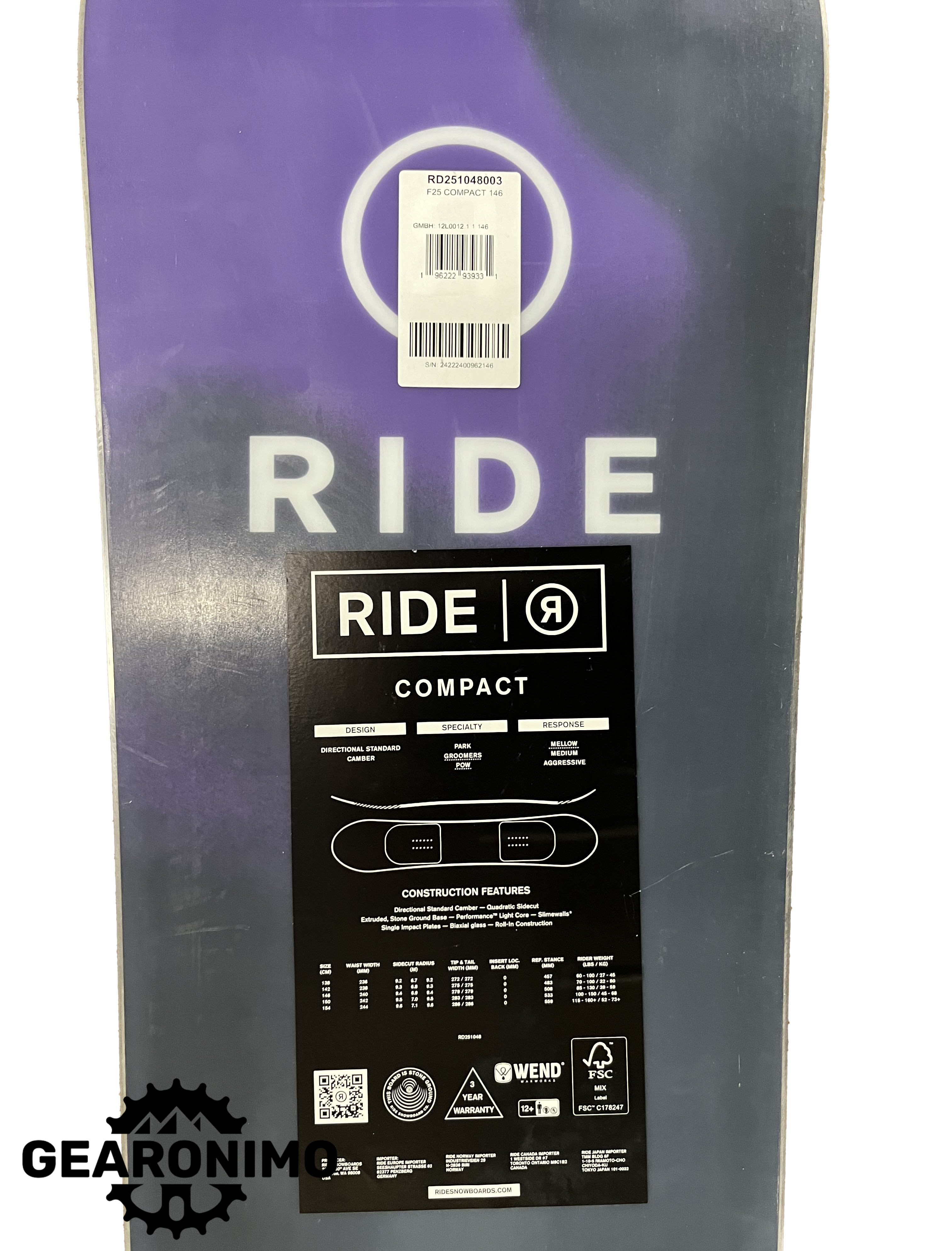Ride Compact 146 cm 2025