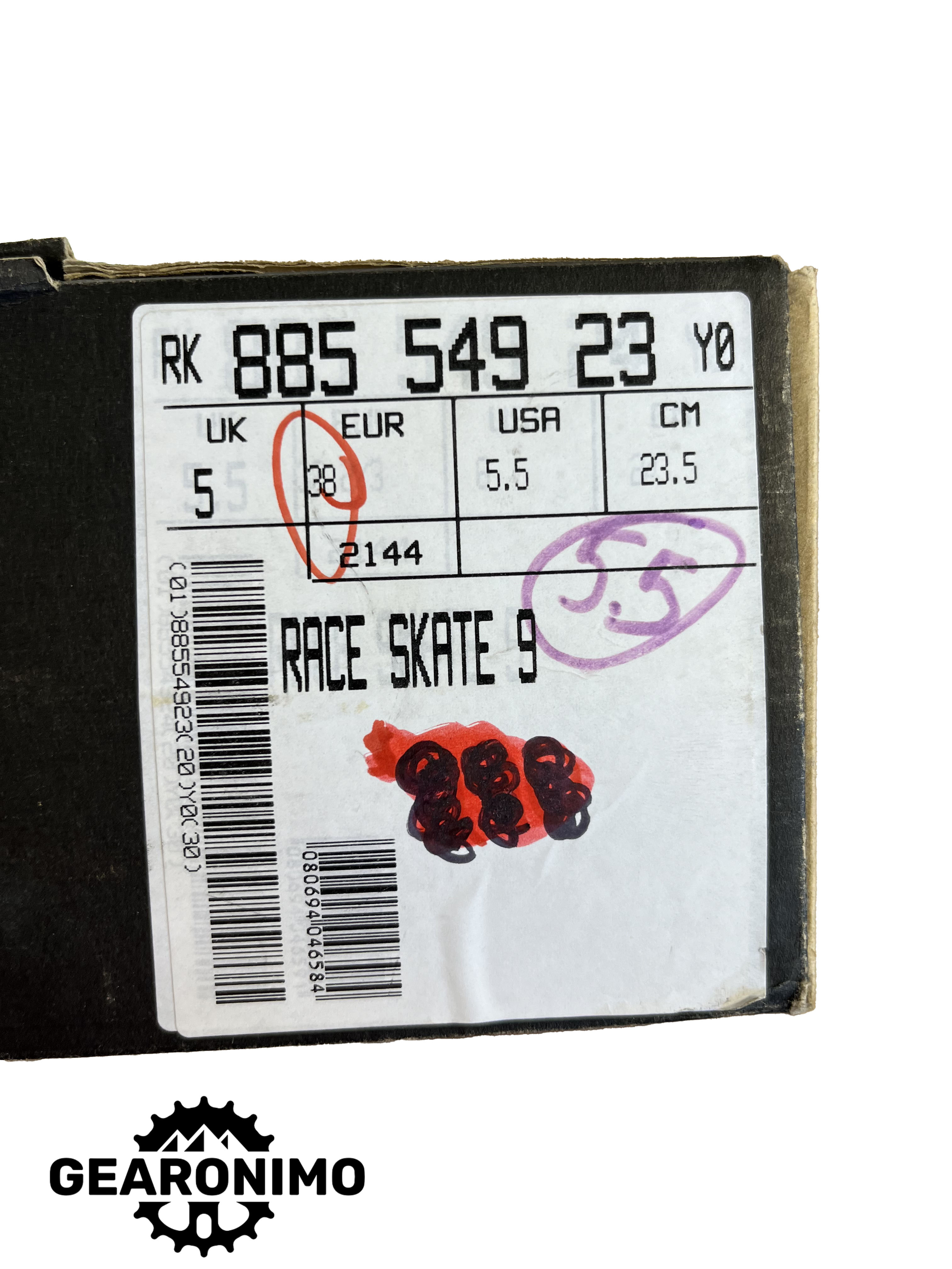 Salomon Race Skate 9 boots (sz 5.5)