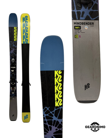 K2 Mind Bender 98ti Skis With Look SPX 12 Bindings - 154cm