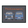 Blue T25 Window Front & Rear VW Campervan Doormat