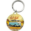 Volkswagen Campervan Get Lost Metal Round Key Ring