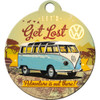 Volkswagen Campervan Get Lost Metal Round Key Ring