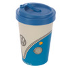 Volkswagen Blue Campervan Bamboo Travel Mug