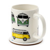 Volkswagen Campervan Porcelain Mug and Coaster Set