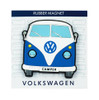 VW Campervan Rubber Fridge Magnet - Front View - Blue