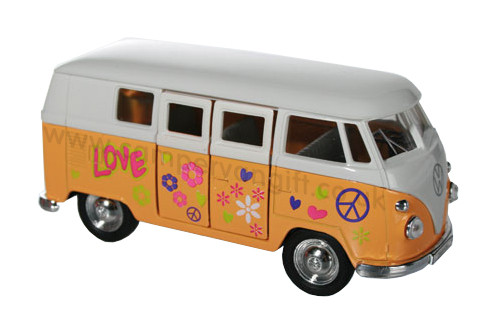 Volkswagen Campervan Little Van Diecast Toy Model Pull Back and Watch It Go