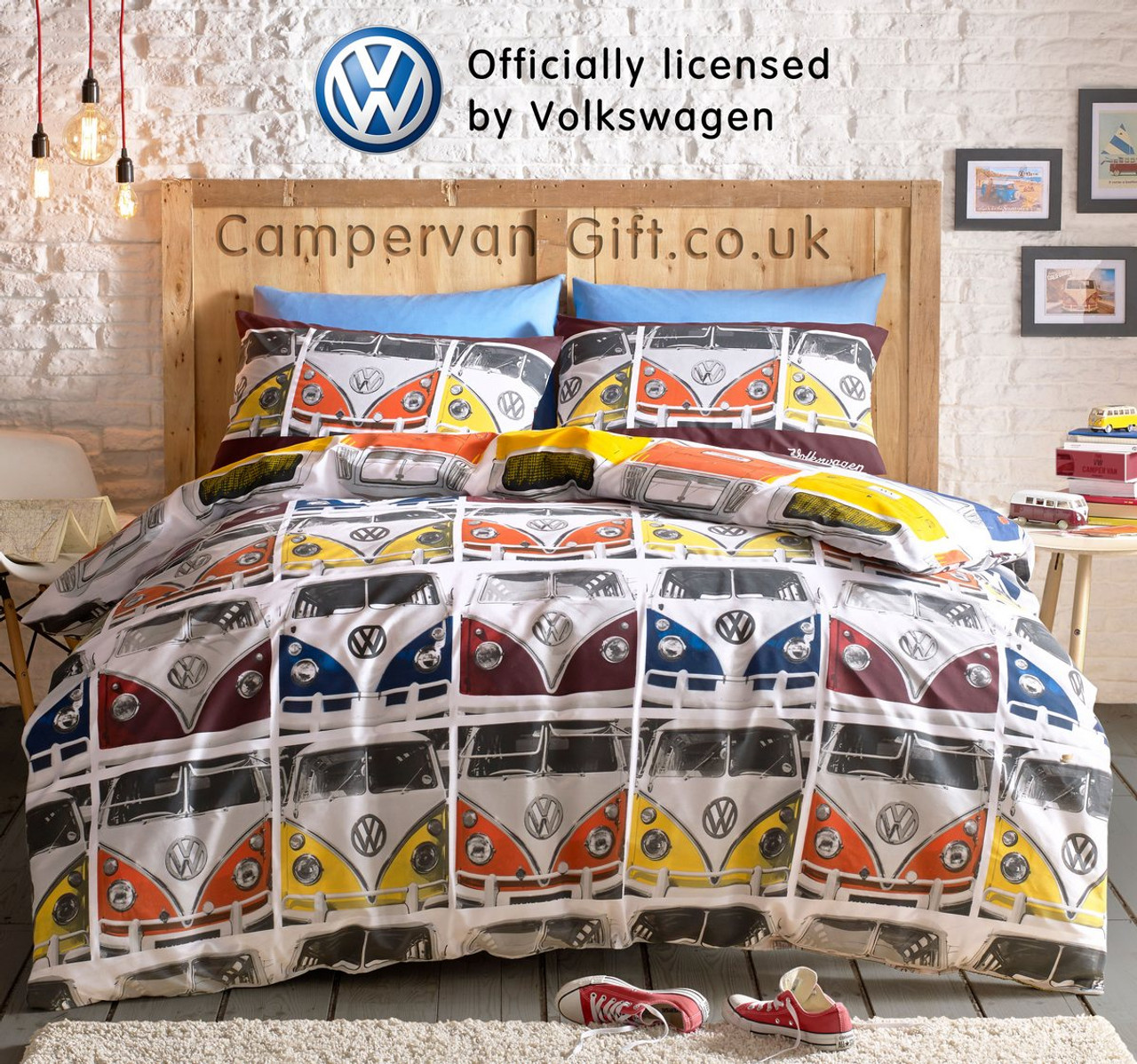 Volkswagen Campervan VDub Duvet and Pillow Case Set - Sleep in Retro Comfort