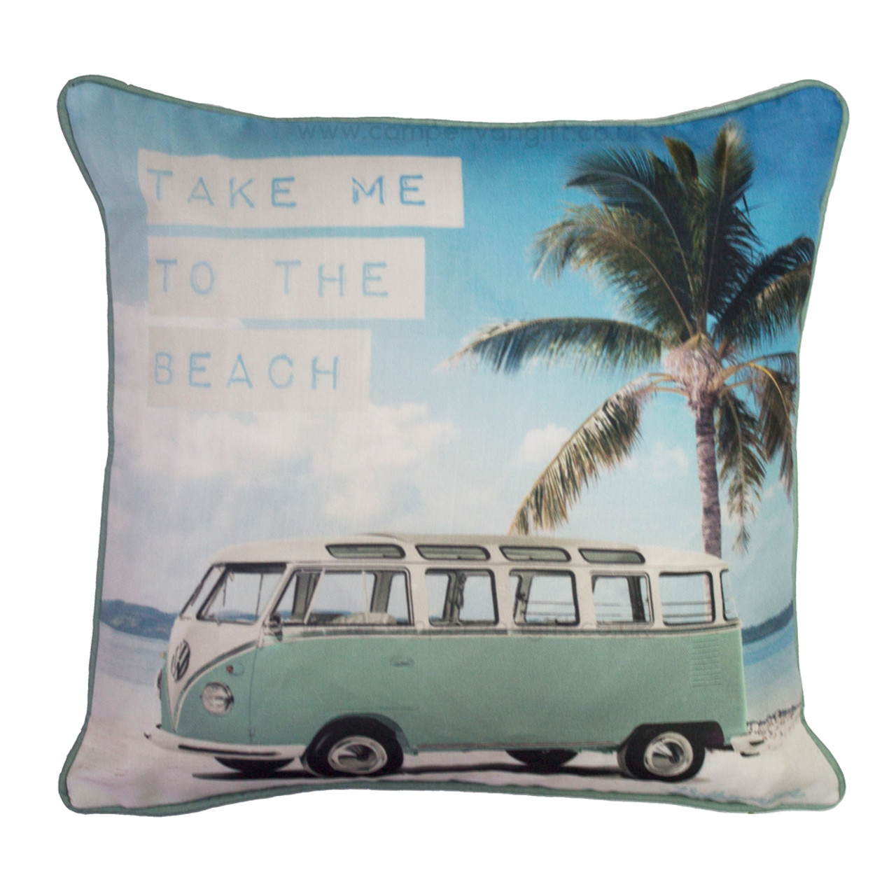 Take Me To The Beach Volkswagen Campervan Cushion - Cosy as a cushion