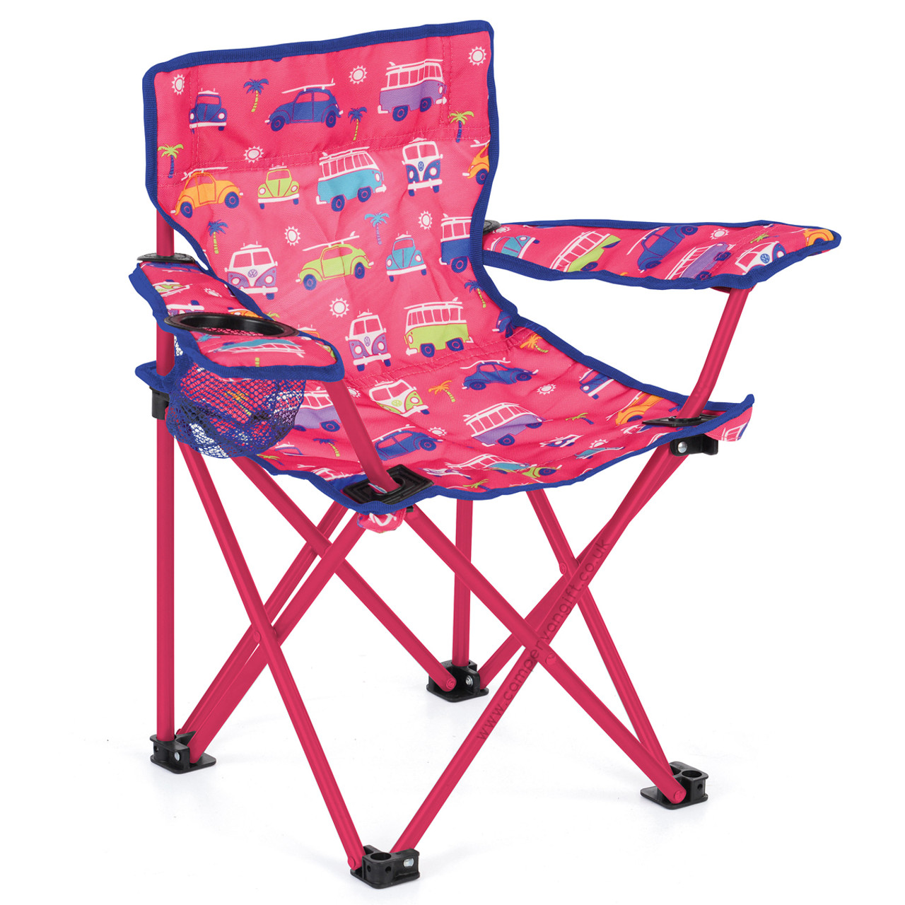 volkswagen campervan kids pink camping chair