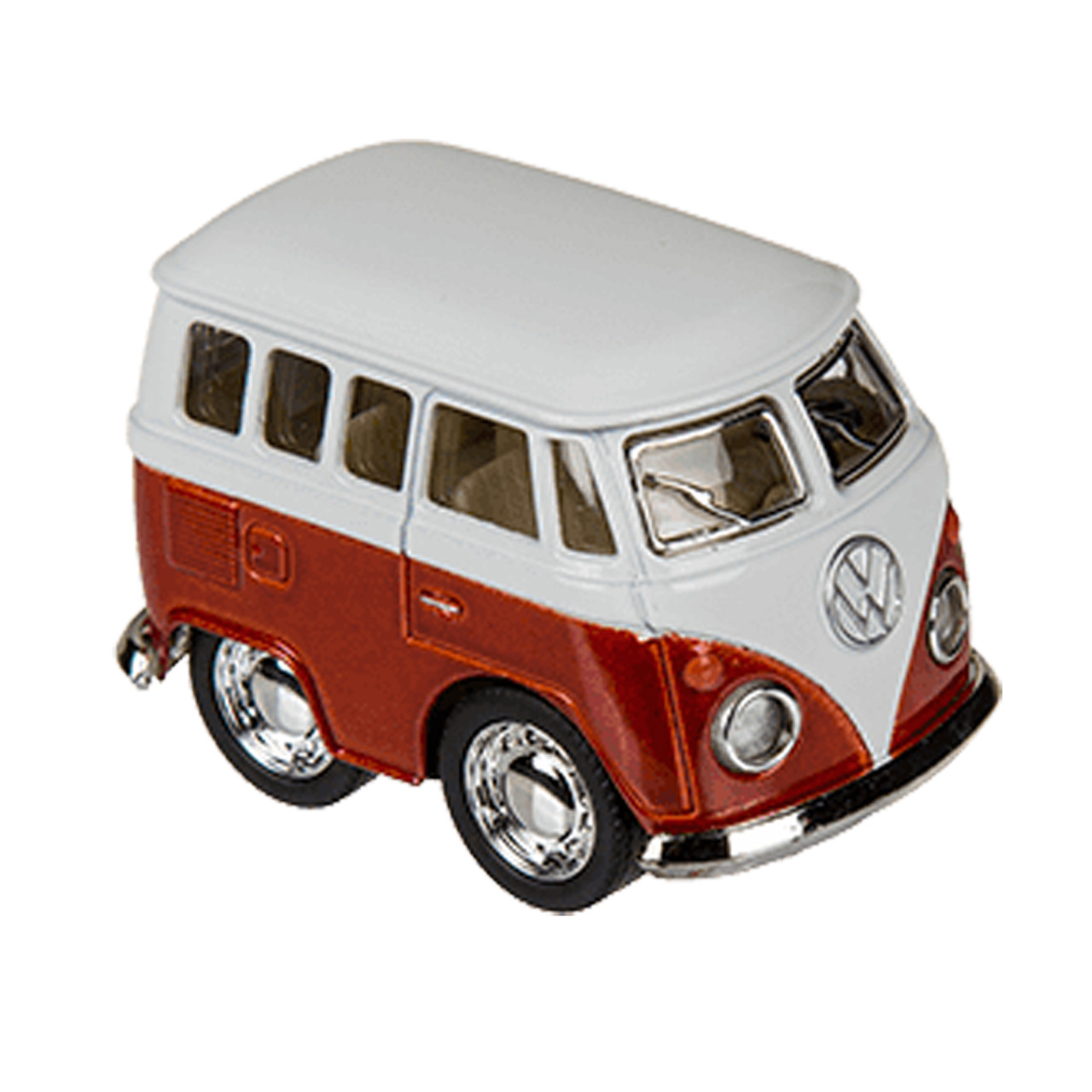 Volkswagen Campervan Little Van Diecast Toy Model Pull Back And Watch