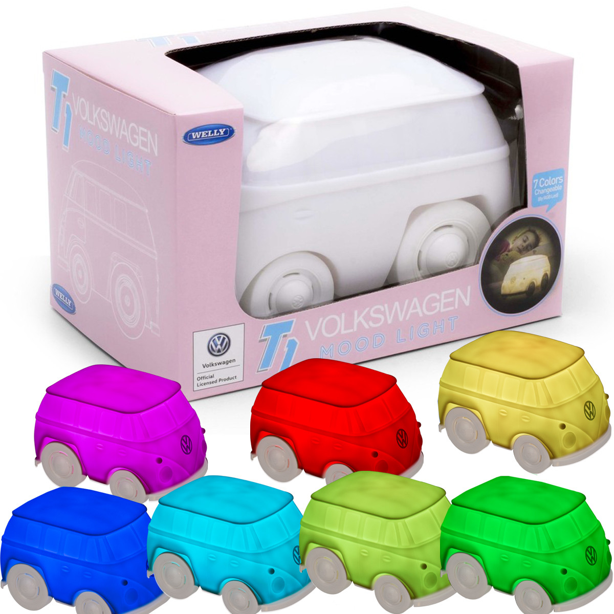 Vw Campervan Colour Changing Mood Lamp Night Light Perfect For