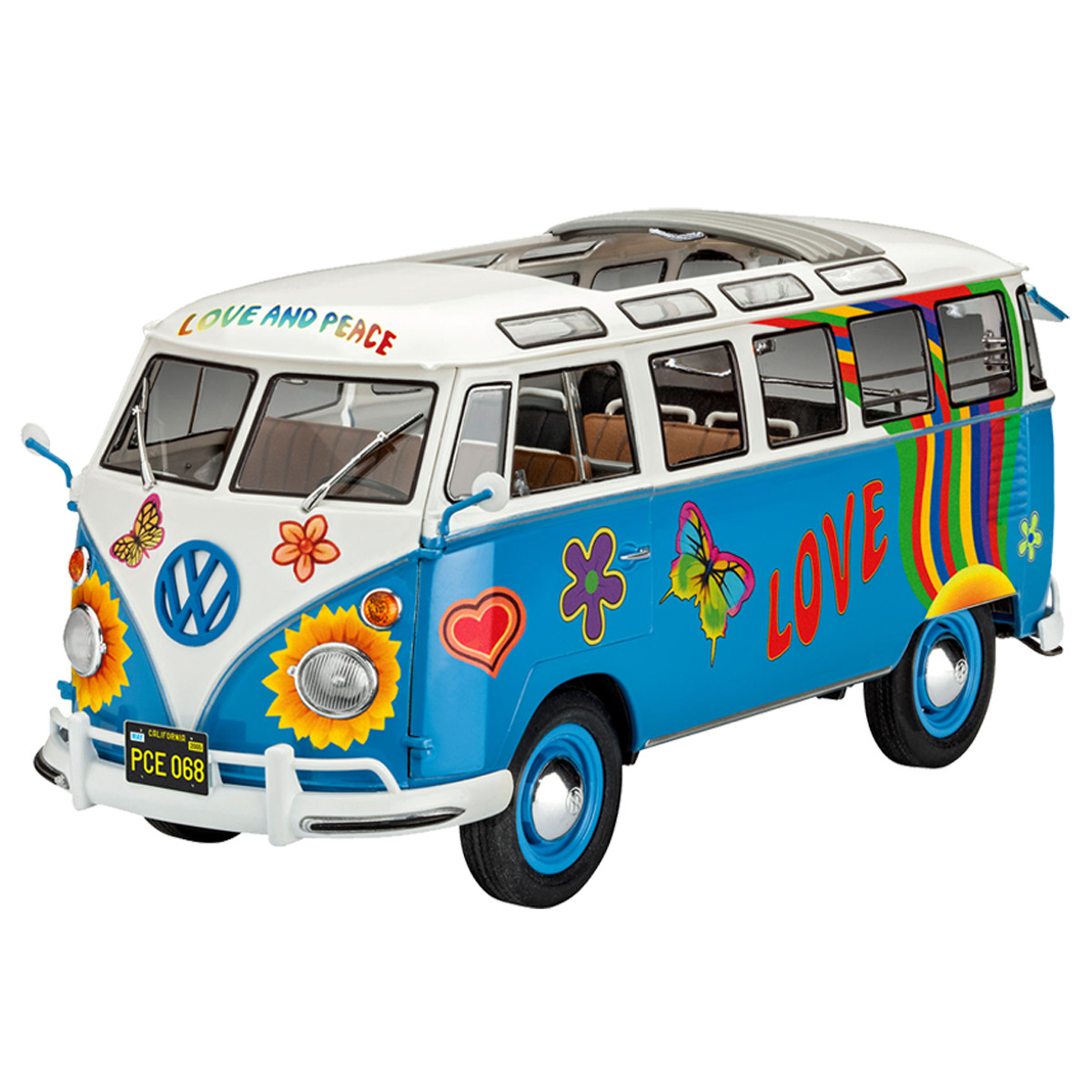 Volkswagen Revell Samba Flower Power Campervan Model Kit - Highly