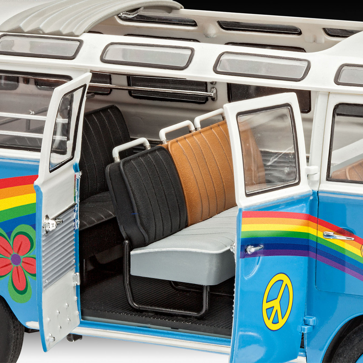 Volkswagen Revell Samba Flower Power Campervan Model Kit - Highly