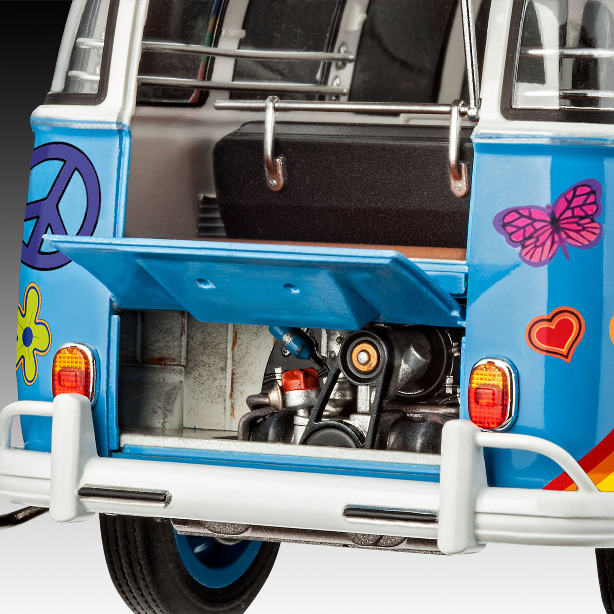 Volkswagen Revell Samba Flower Power Campervan Model Kit - Highly